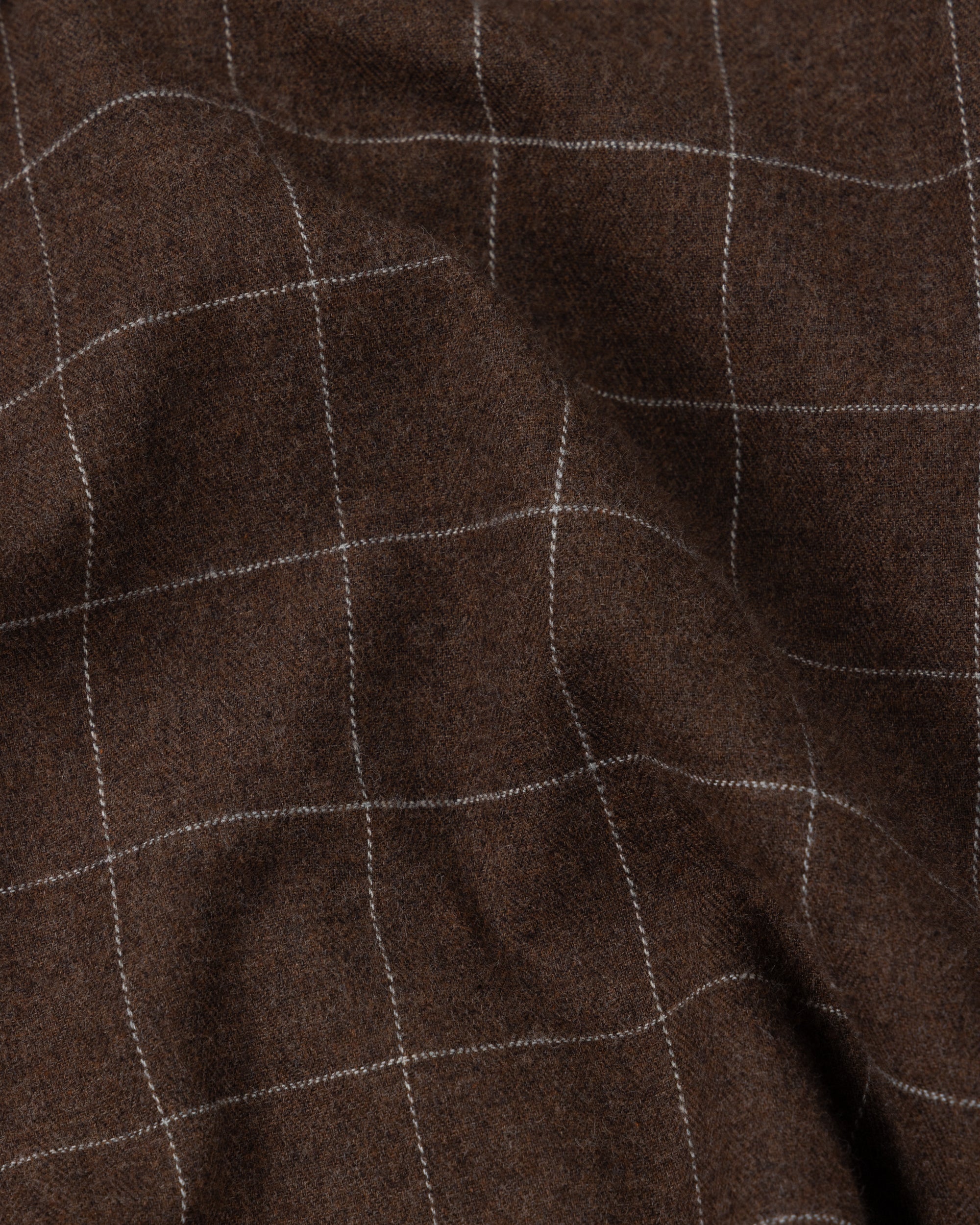 Overshirt - Brown Windowpane Cotton