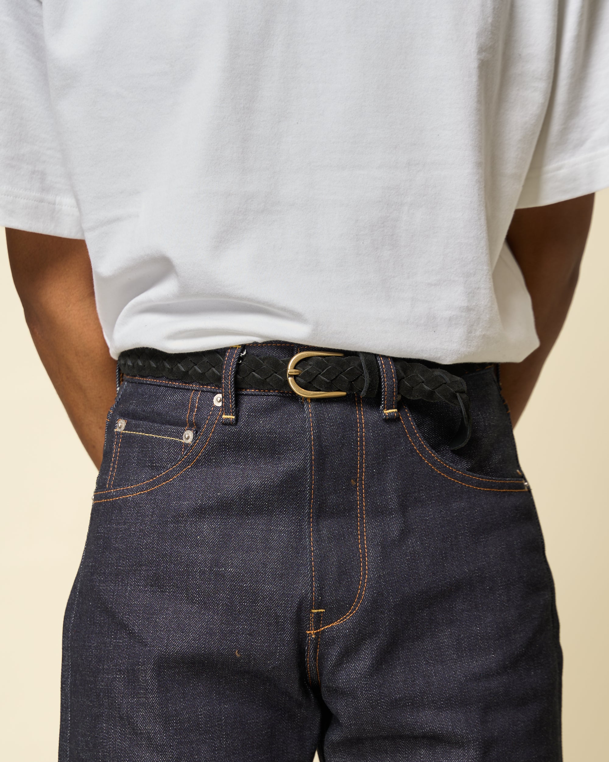 Woven Belt - Black Suede – Natalino