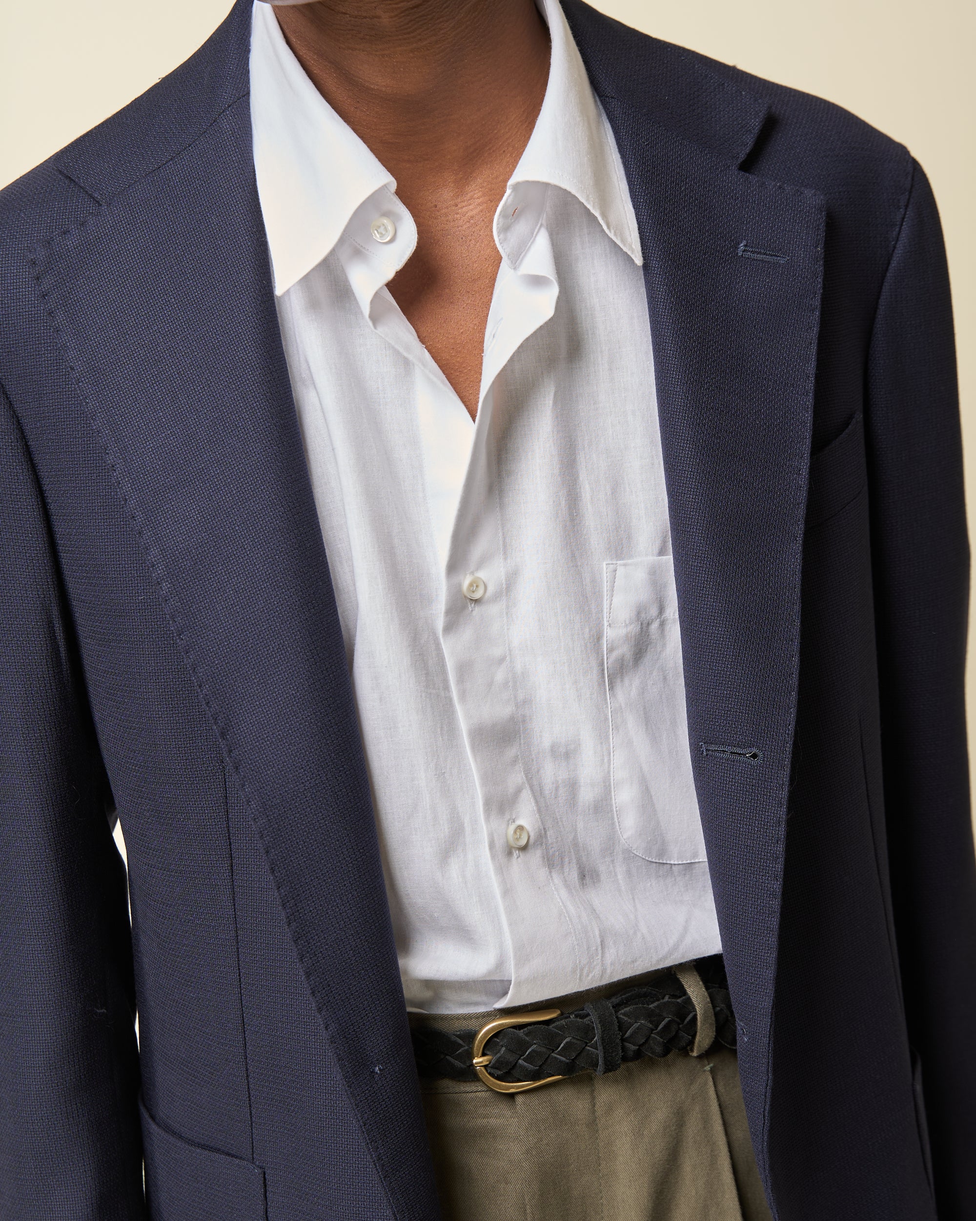 Off-Duty Shirt - White Cotton Linen