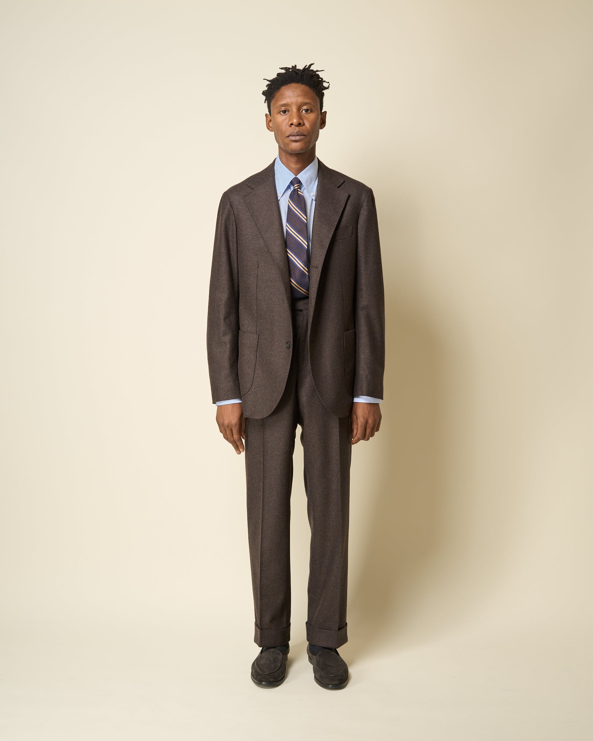 Sport Jacket - Brown Woollen Flannel