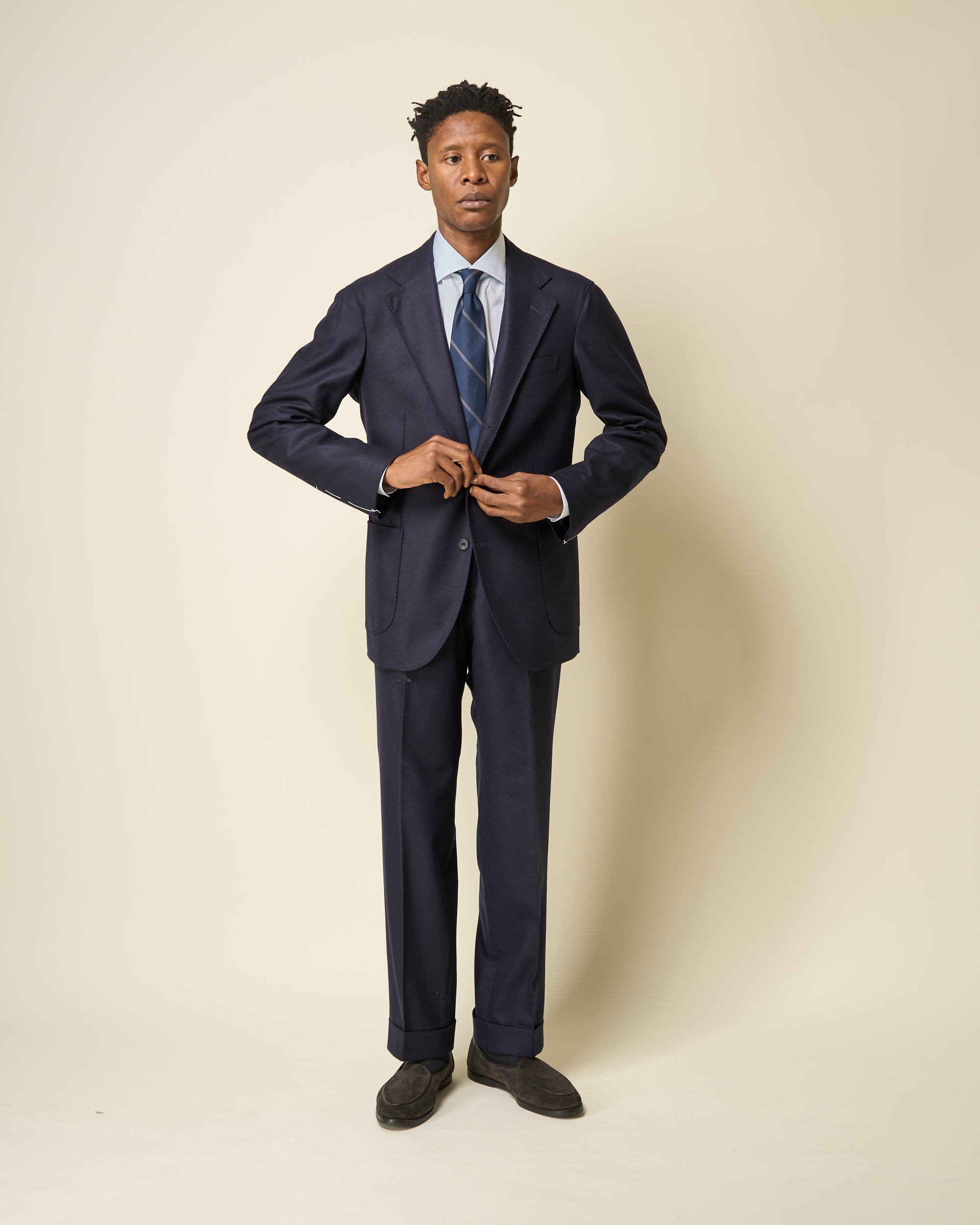 Sport Jacket - Navy Woollen Flannel