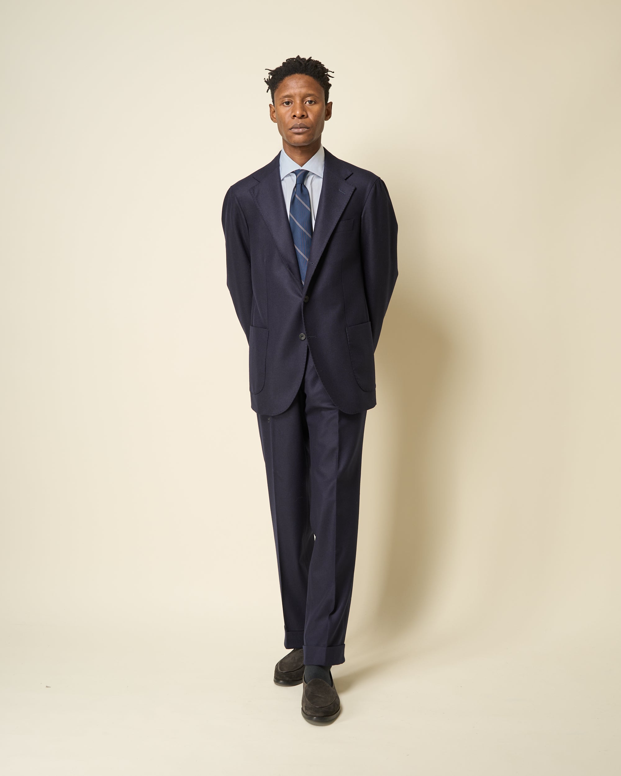 Sport Jacket - Navy Woollen Flannel