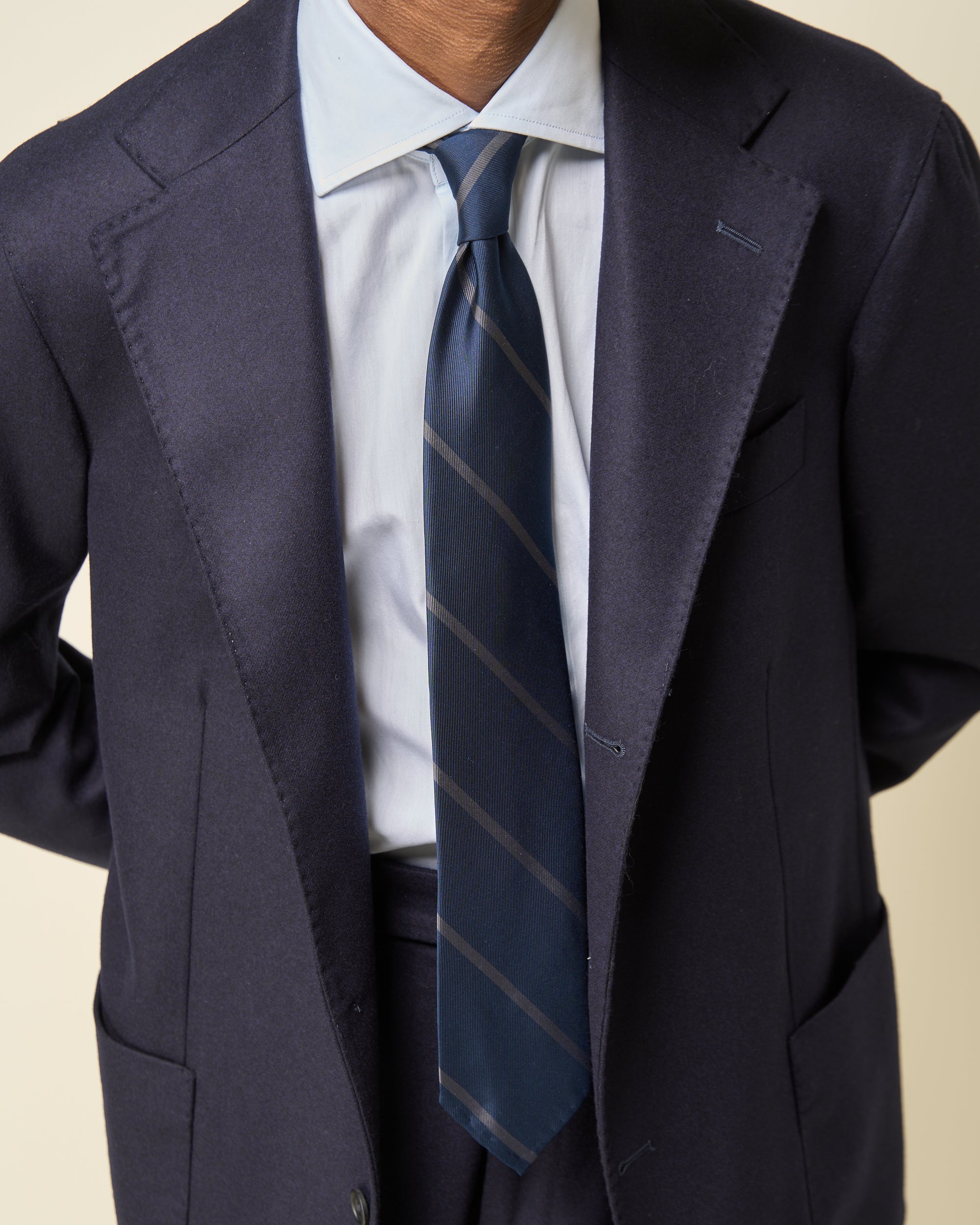 Sport Jacket - Navy Woollen Flannel