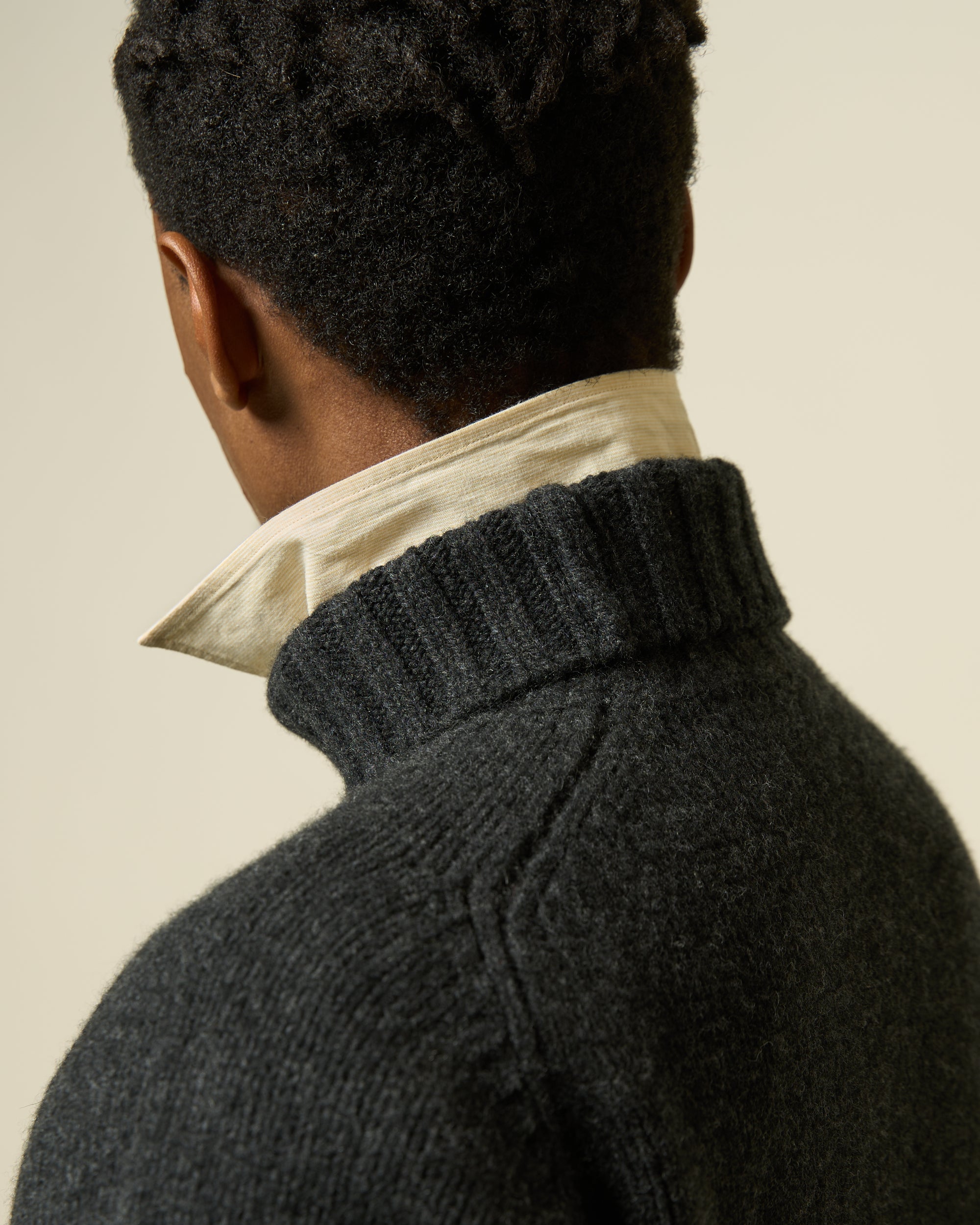 Funnel Neck Sweater - Charcoal