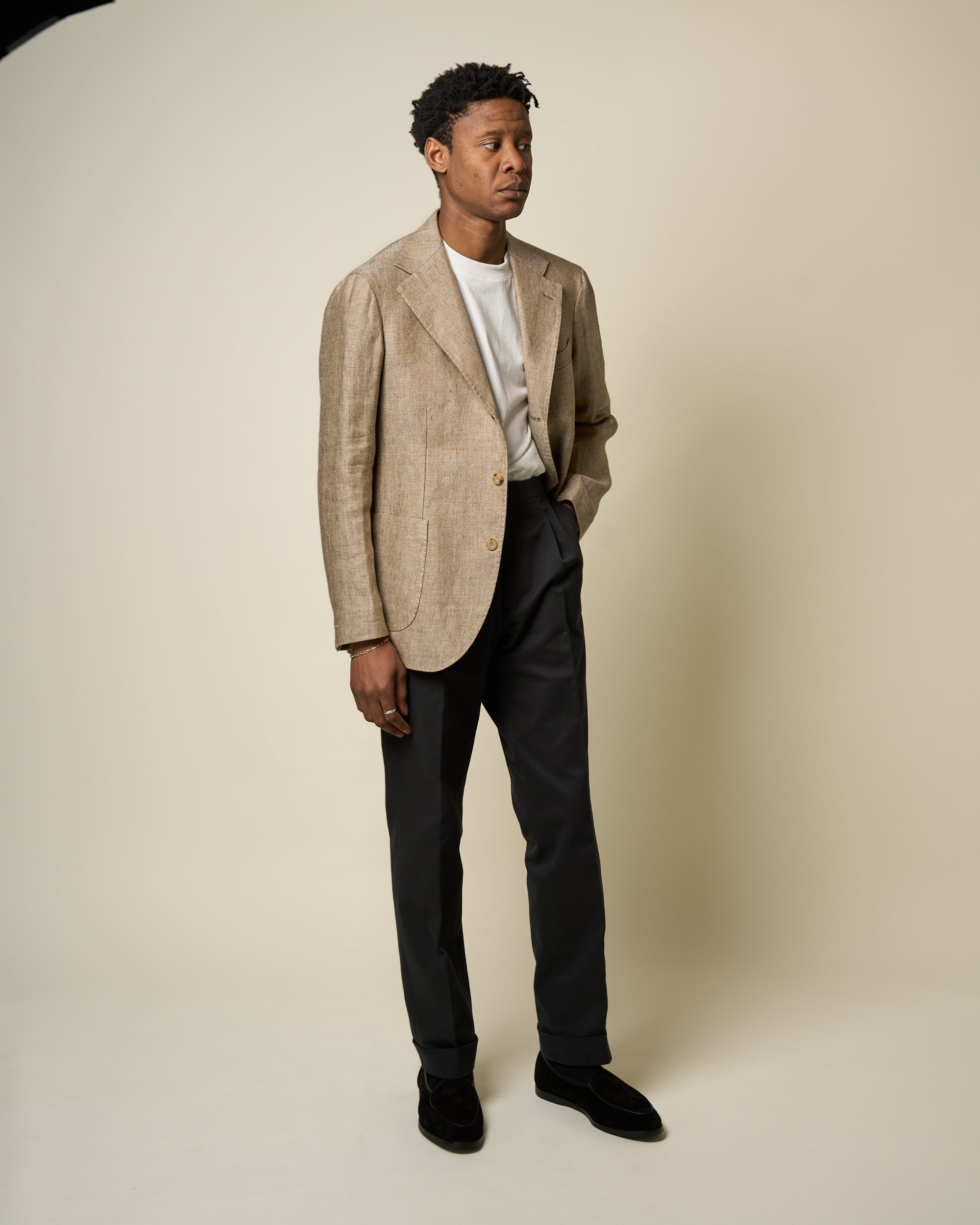 Sport Jacket - Straw Herringbone Linen