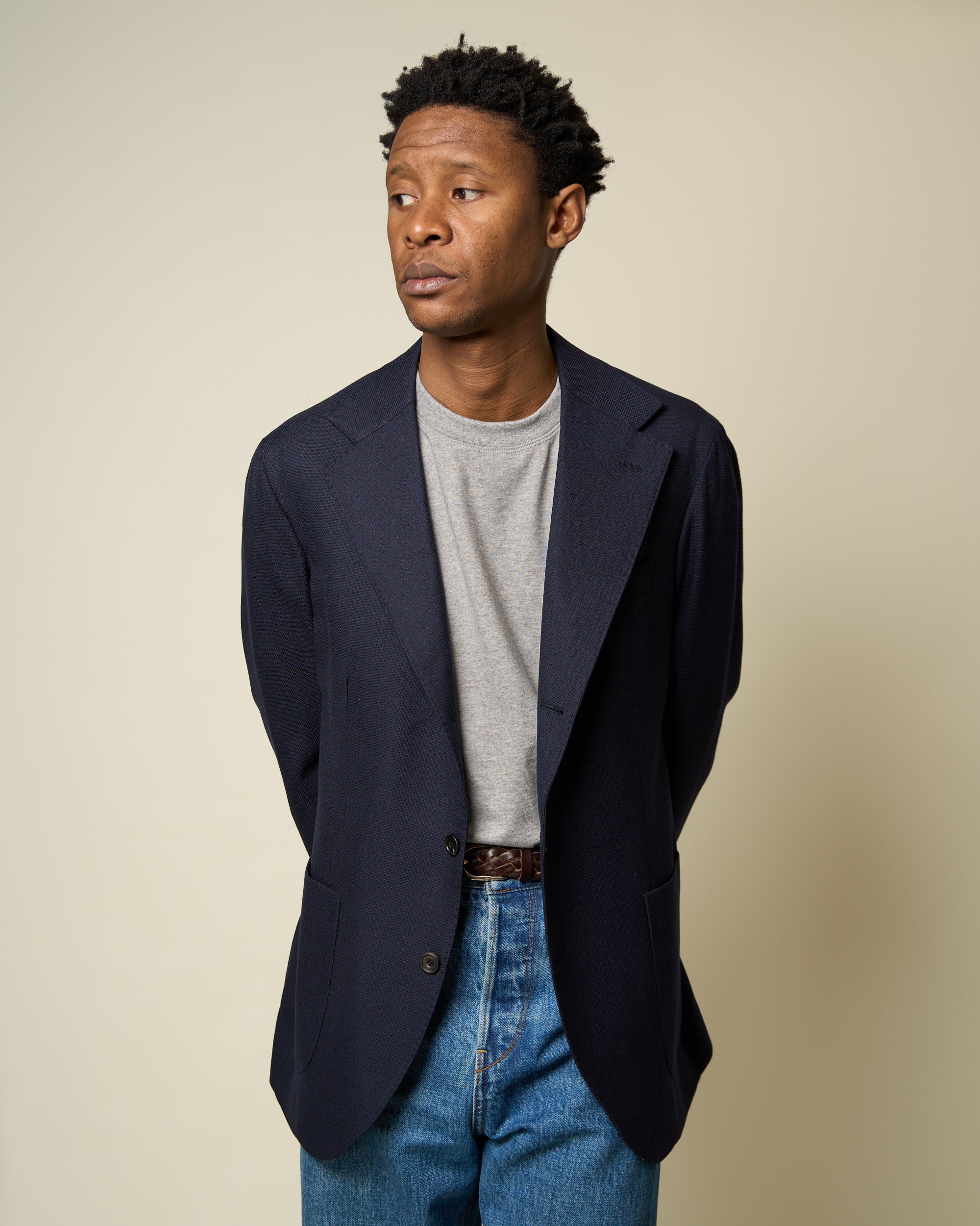 Sport Jacket - Navy Lightweight Hopsack