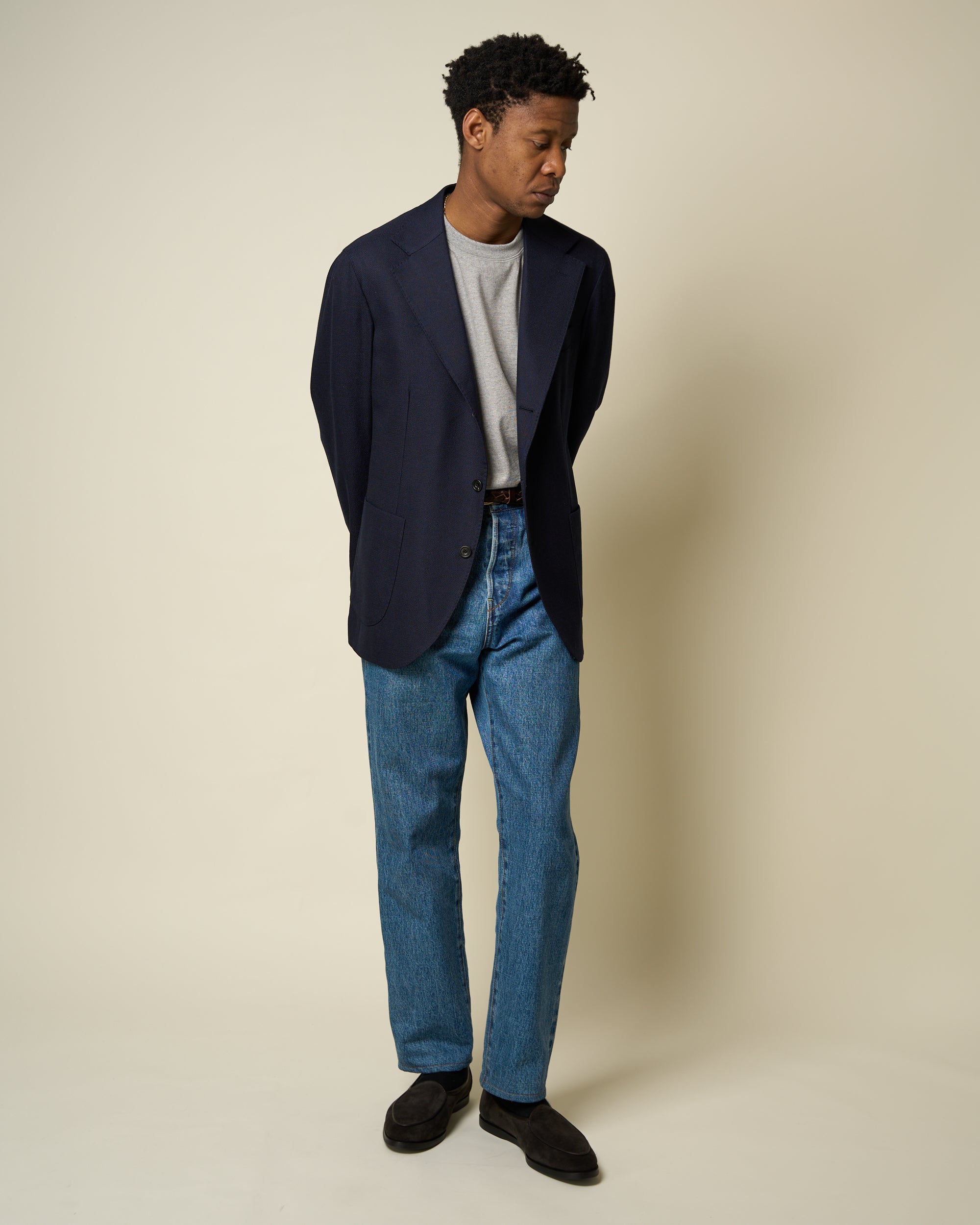 Sport Jacket - Navy Lightweight Hopsack
