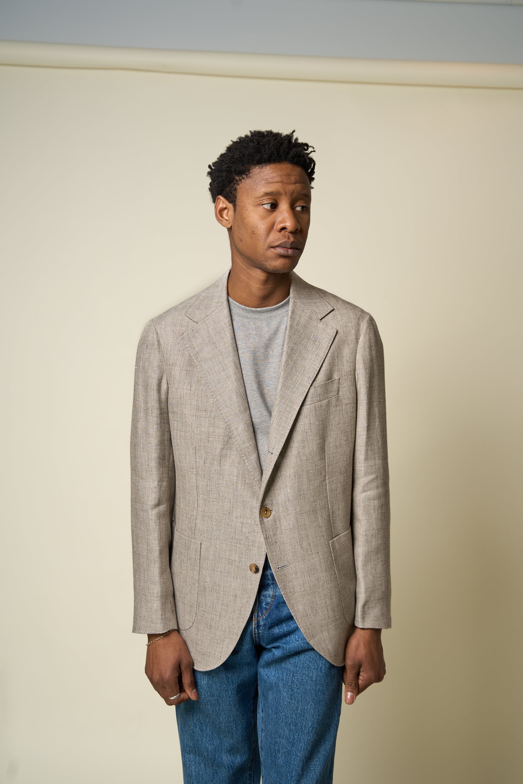 Sport Jacket - Sandstone Linen Wool