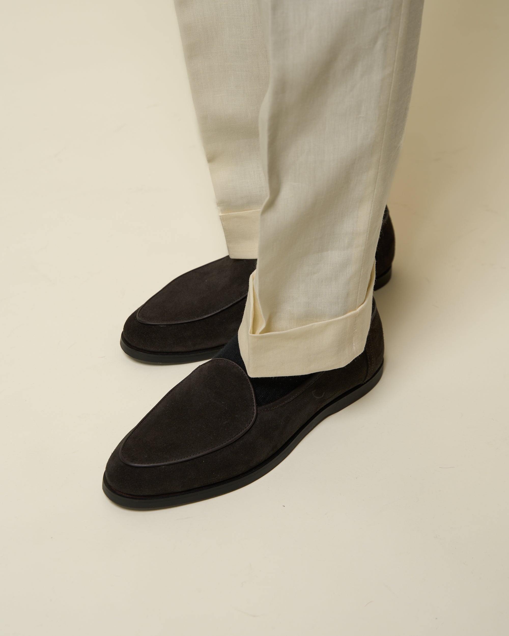 Natalino x CNES Belgian Loafer - Dark Brown Suede