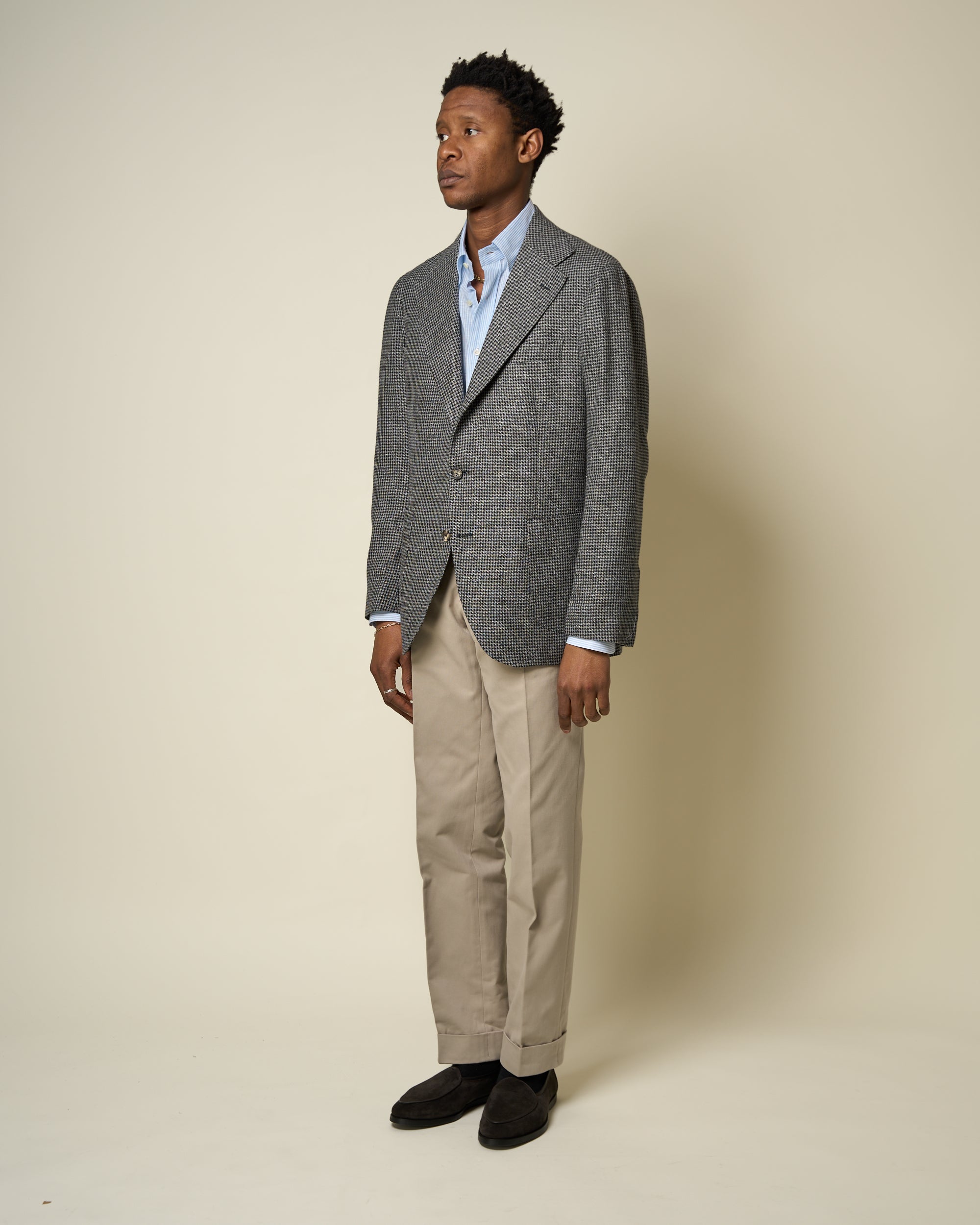Sport Jacket - Grey Houndstooth Wool