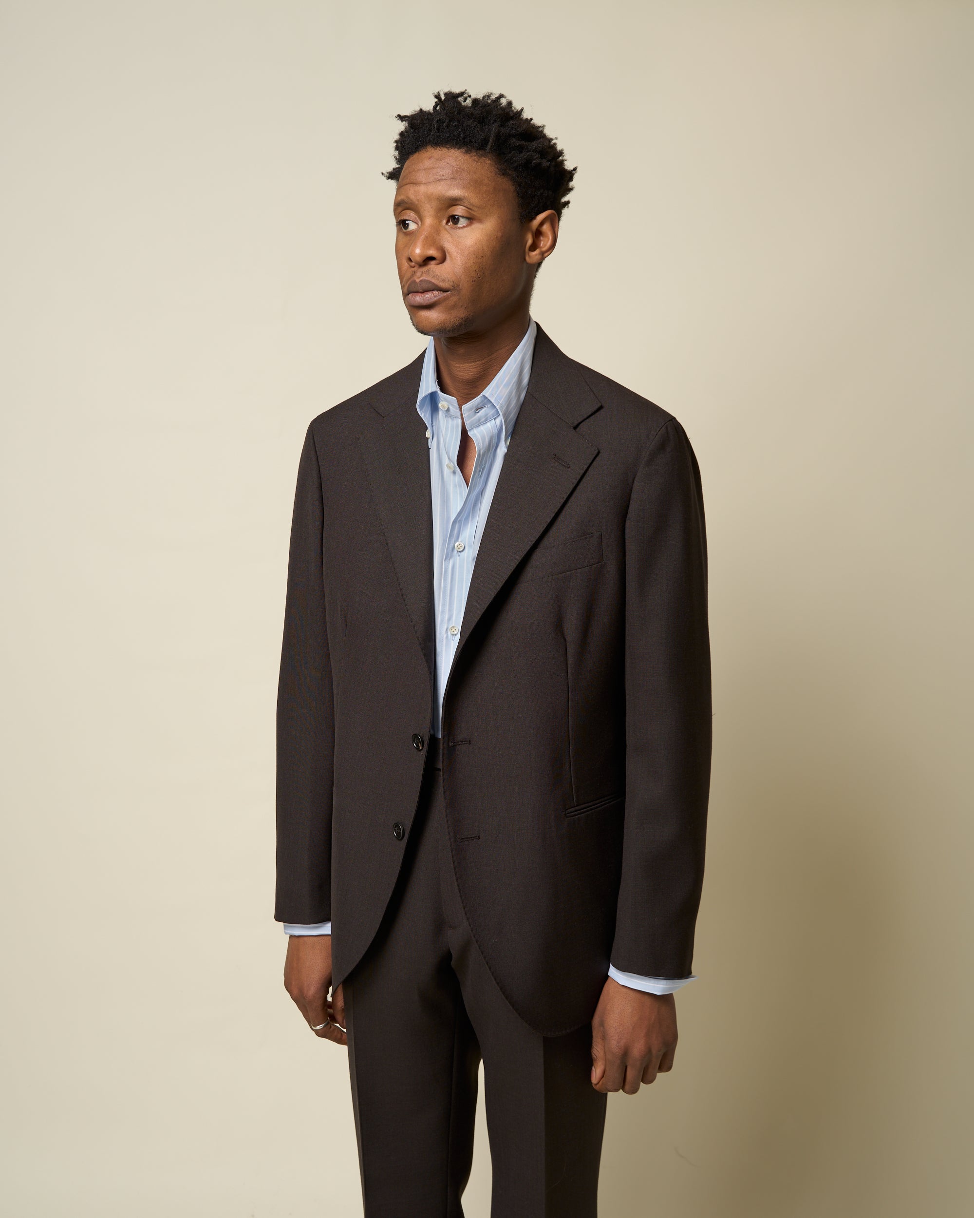 Sport Jacket - Dark Brown Tropical Wool