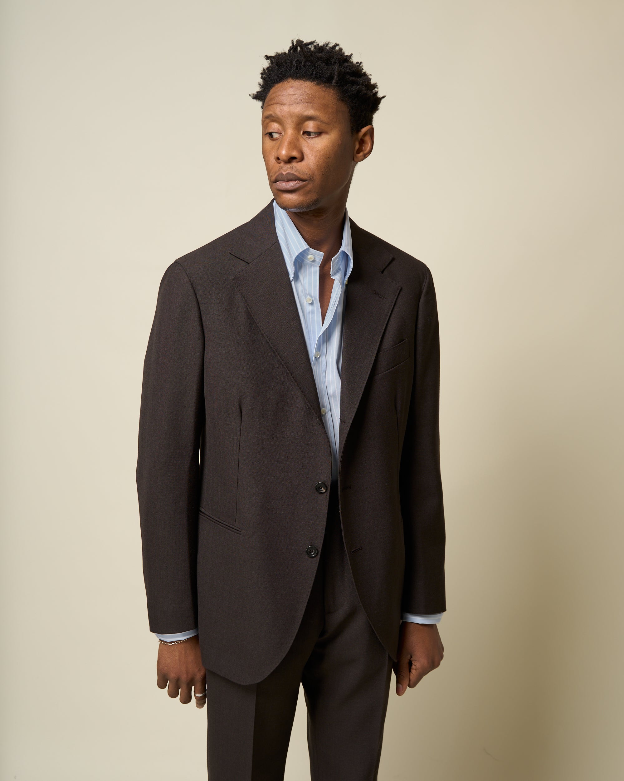 Sport Jacket - Dark Brown Tropical Wool