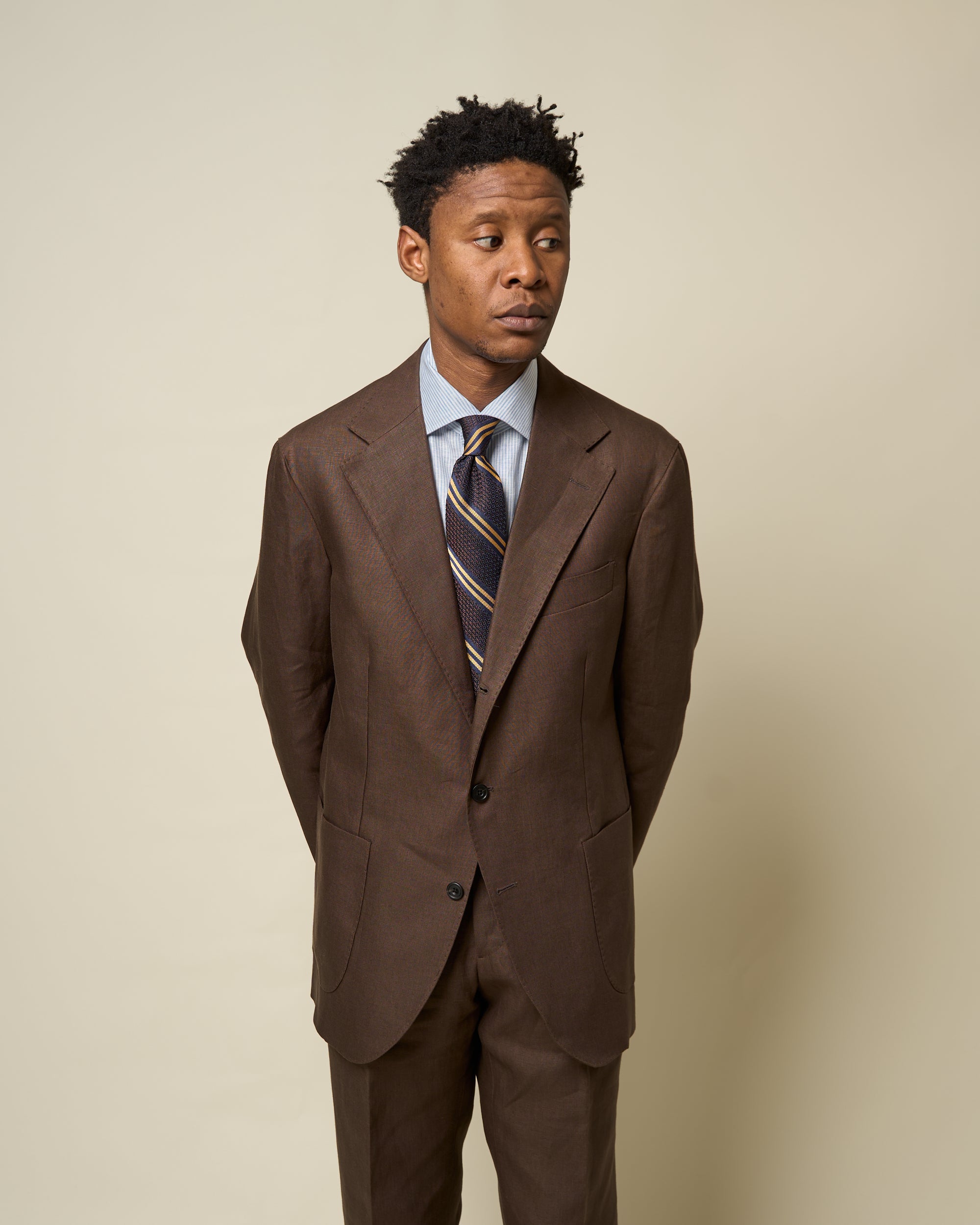 Sport Jacket - Dark Brown Linen – Natalino