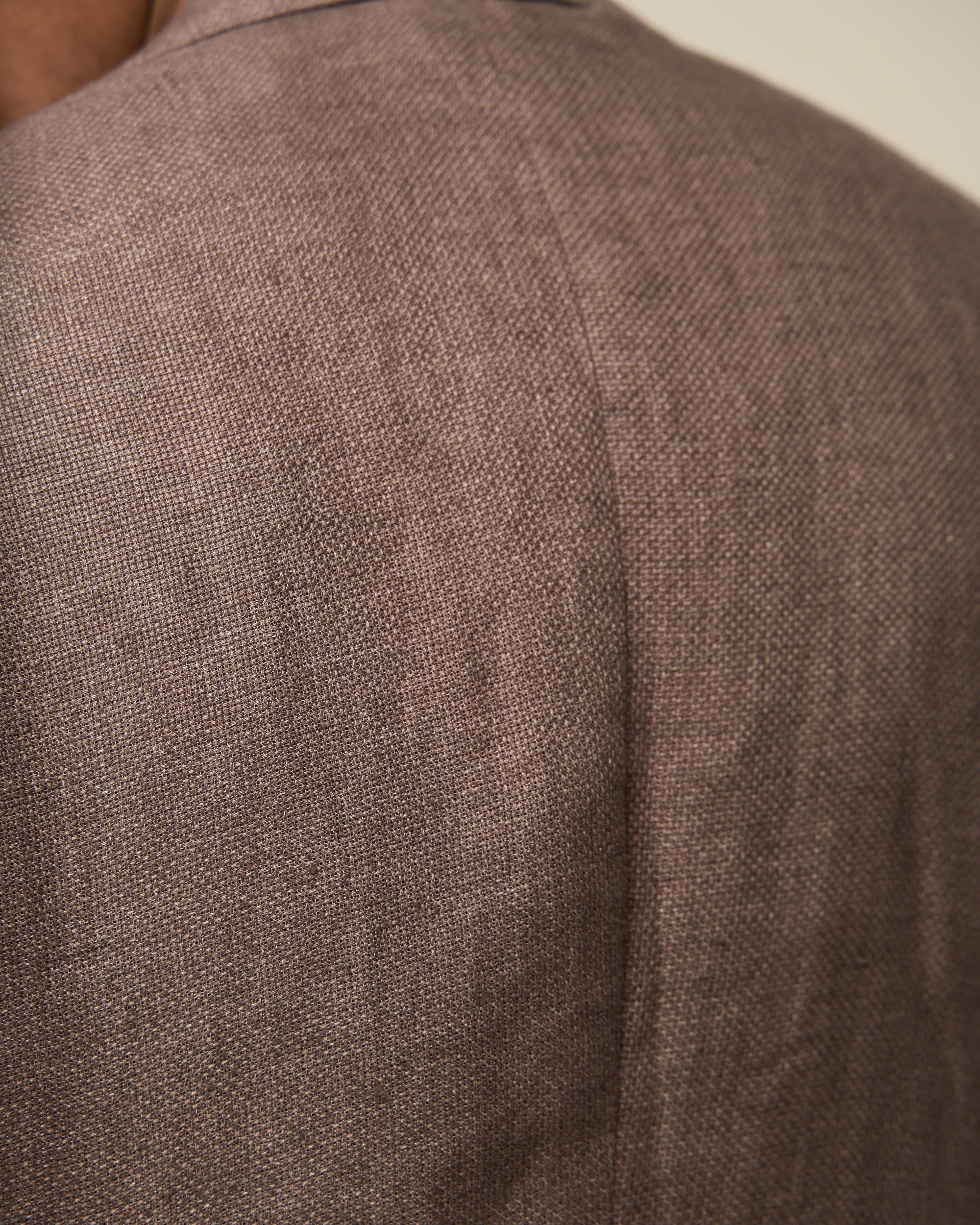 Sport Jacket - Mocha Hopsack Linen