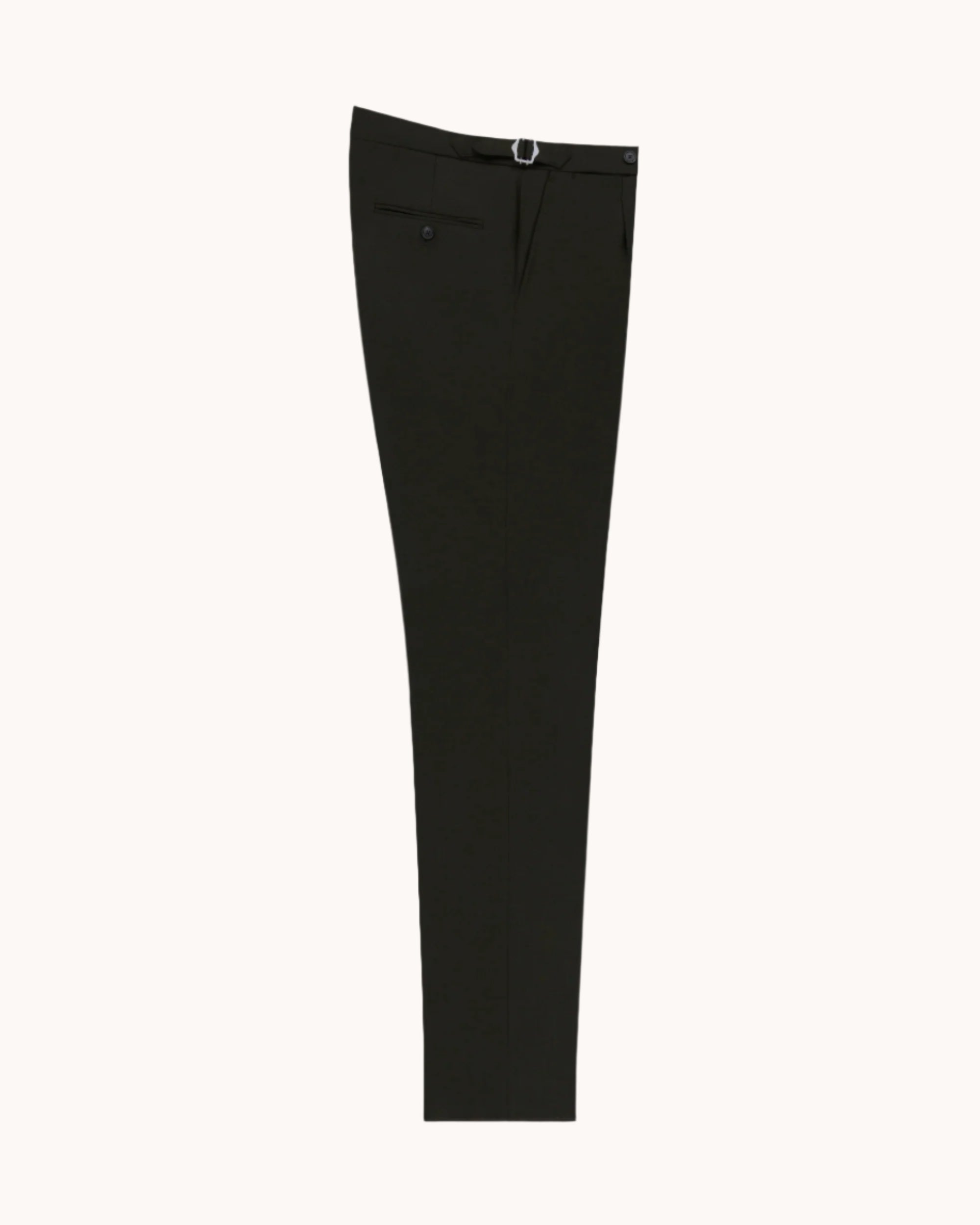 Single Pleat Trouser - Dark Olive Tropical Wool