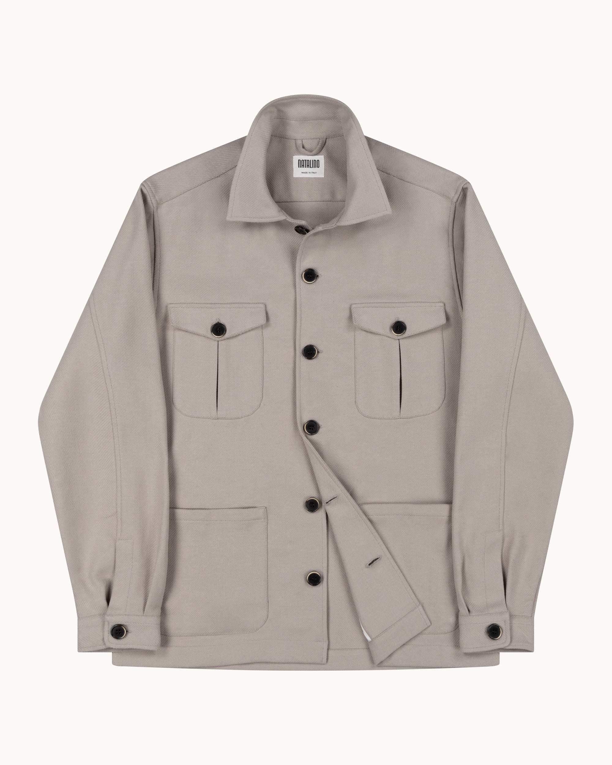 Overshirt - Taupe Cotton Twill