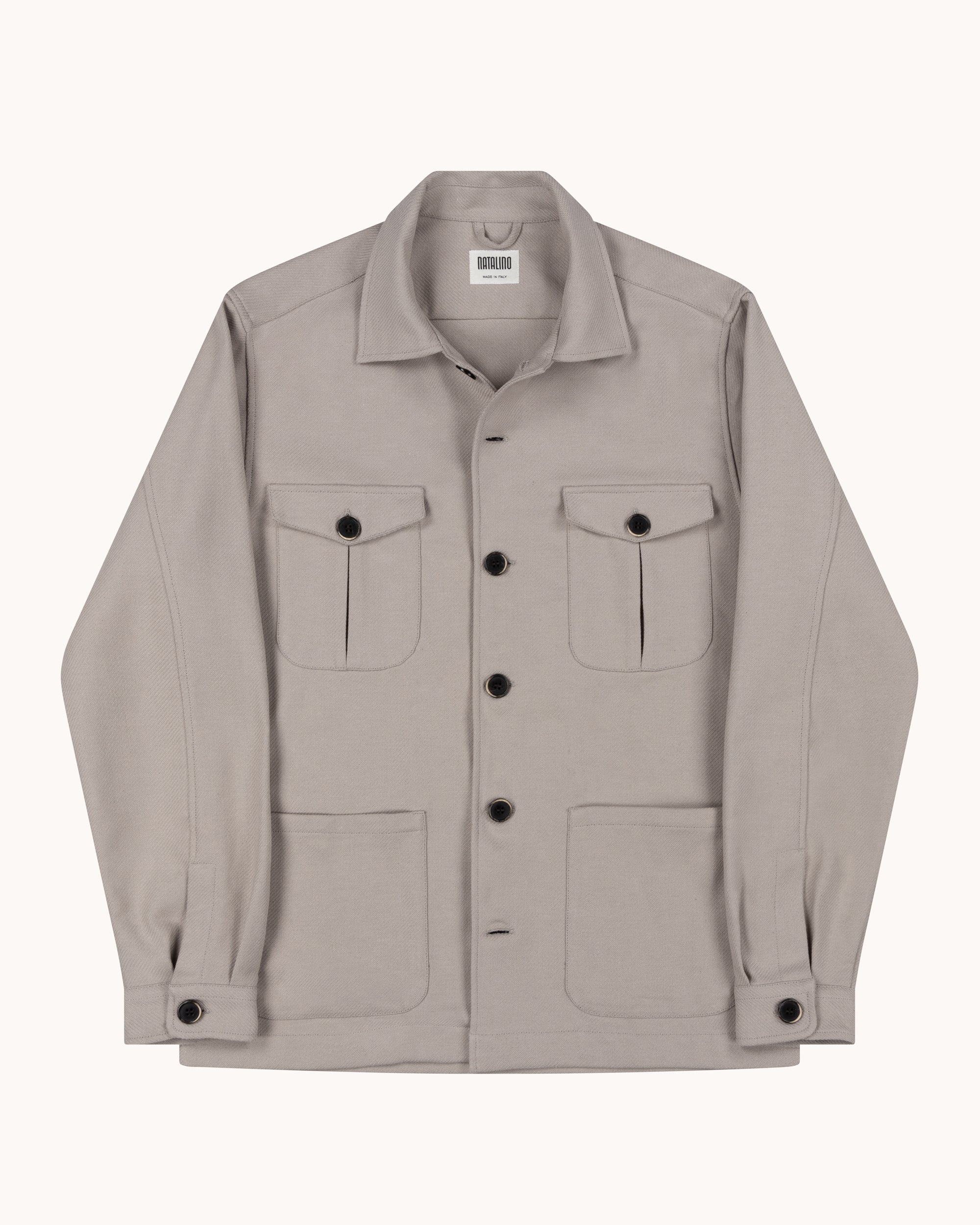 Overshirt - Taupe Cotton Twill