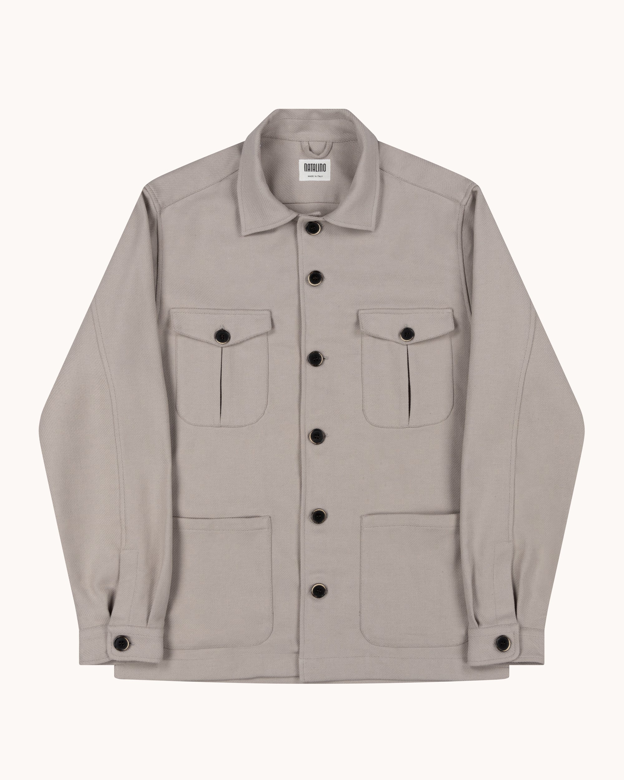 Overshirt - Taupe Cotton Twill