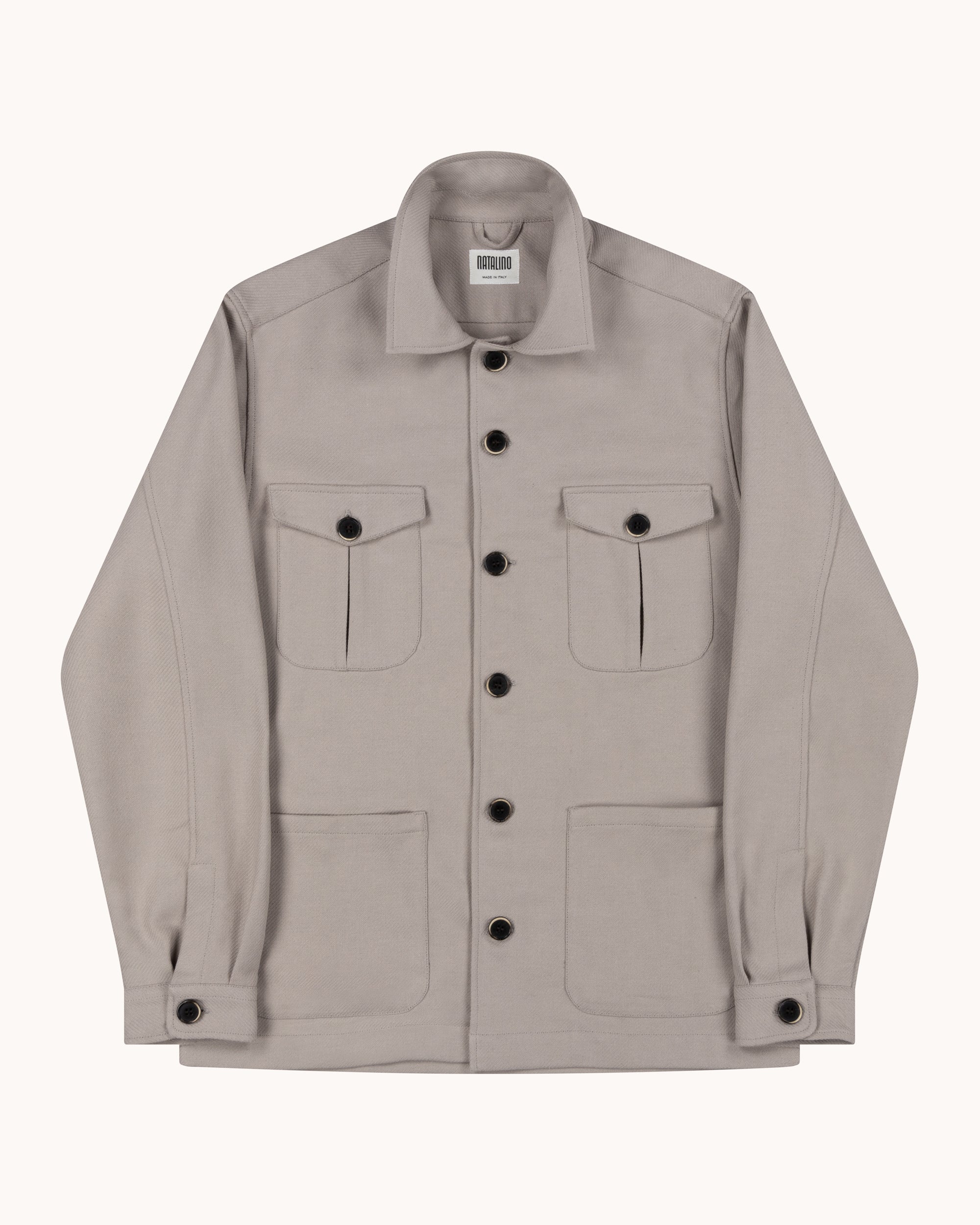 Overshirt - Taupe Cotton Twill