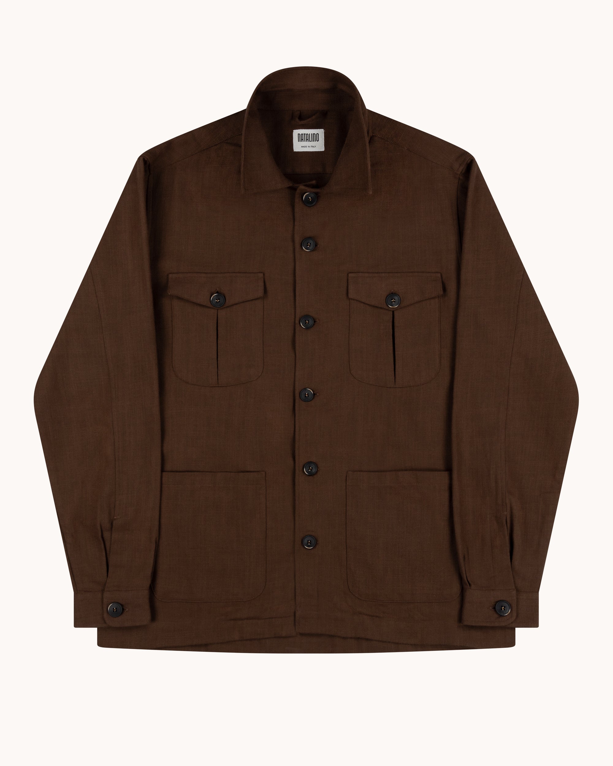 Overshirt - Brown Washed Cotton