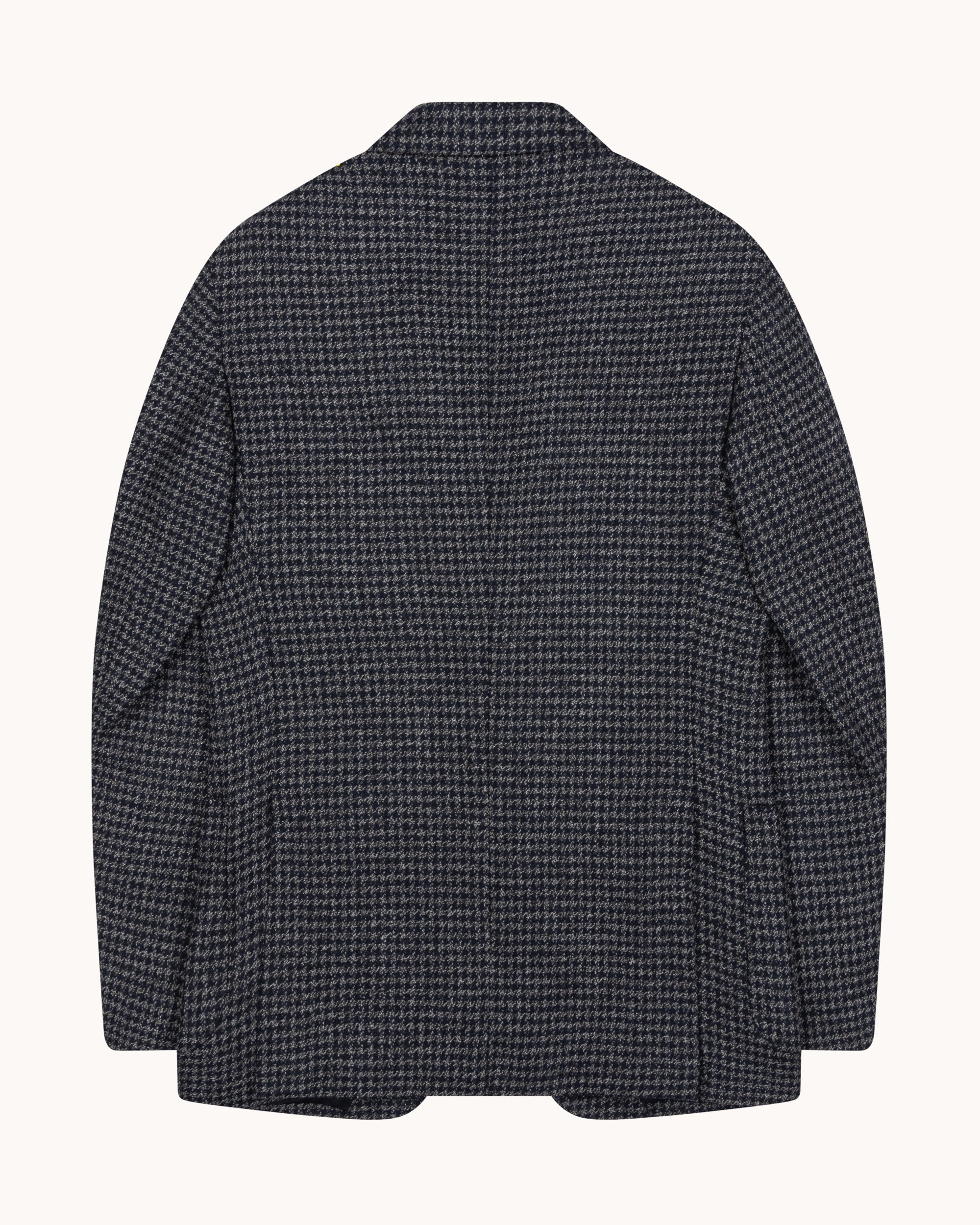 Sport Jacket - Navy Grey Houndstooth Wool