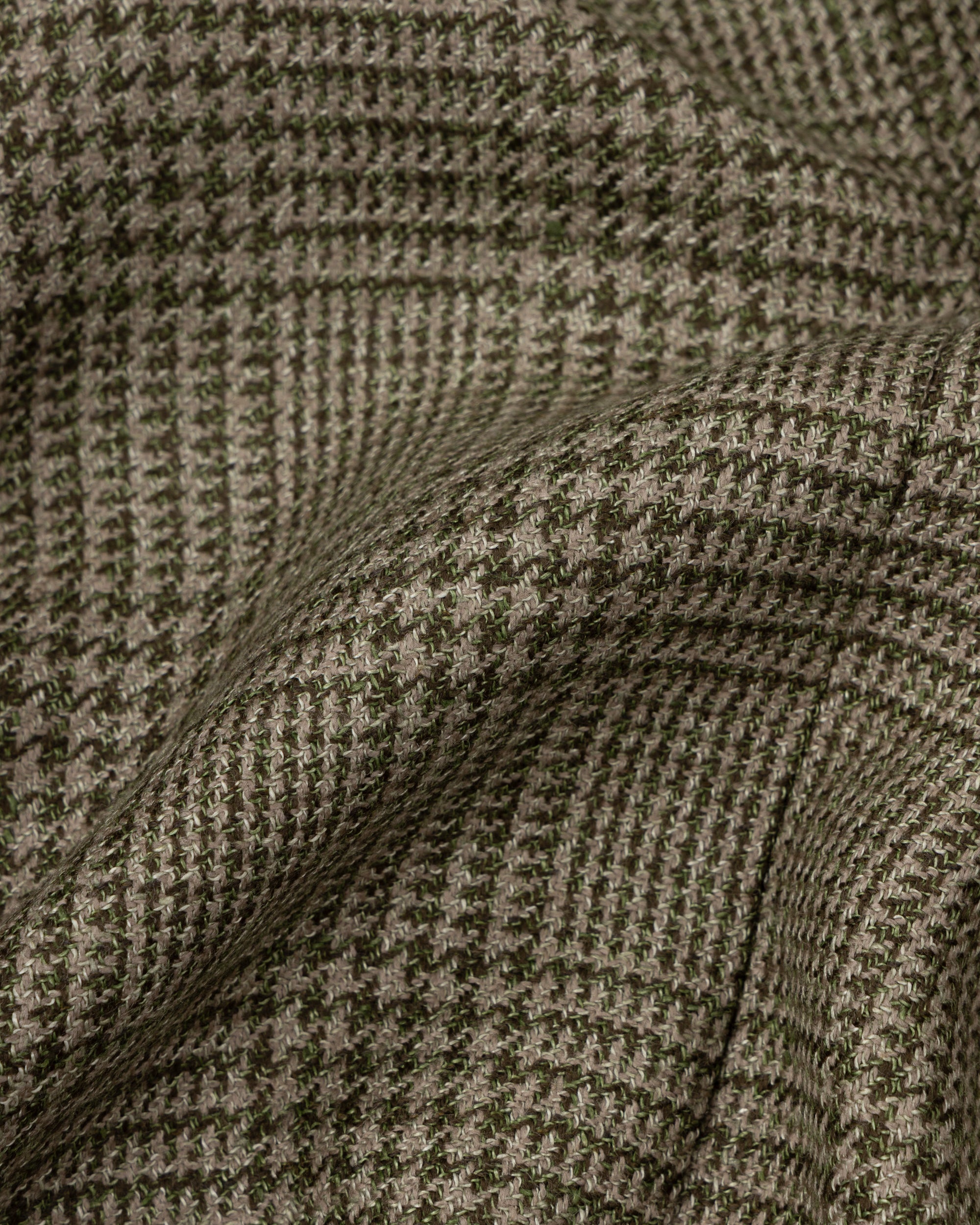 Sport Jacket -  Olive Glen Check Wool Linen