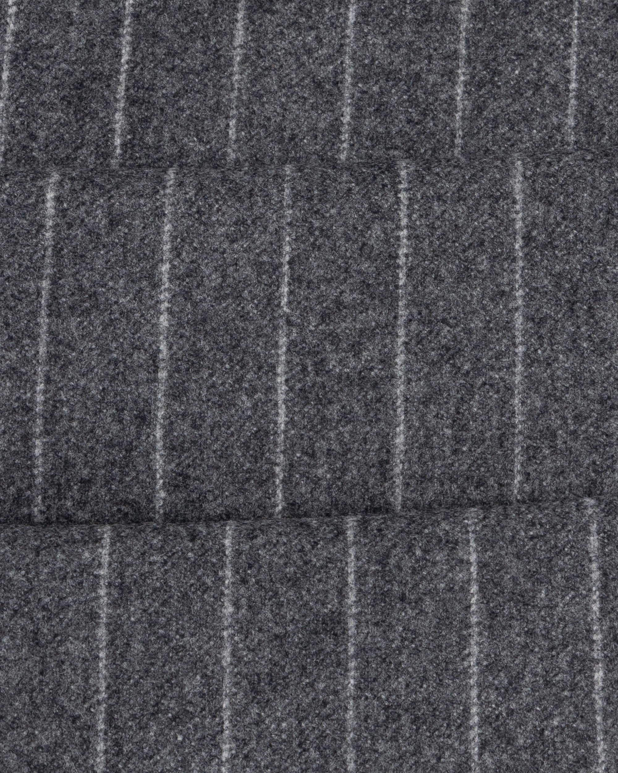 Single Pleat Trouser - Grey Chalk Stripe Woollen Flannel