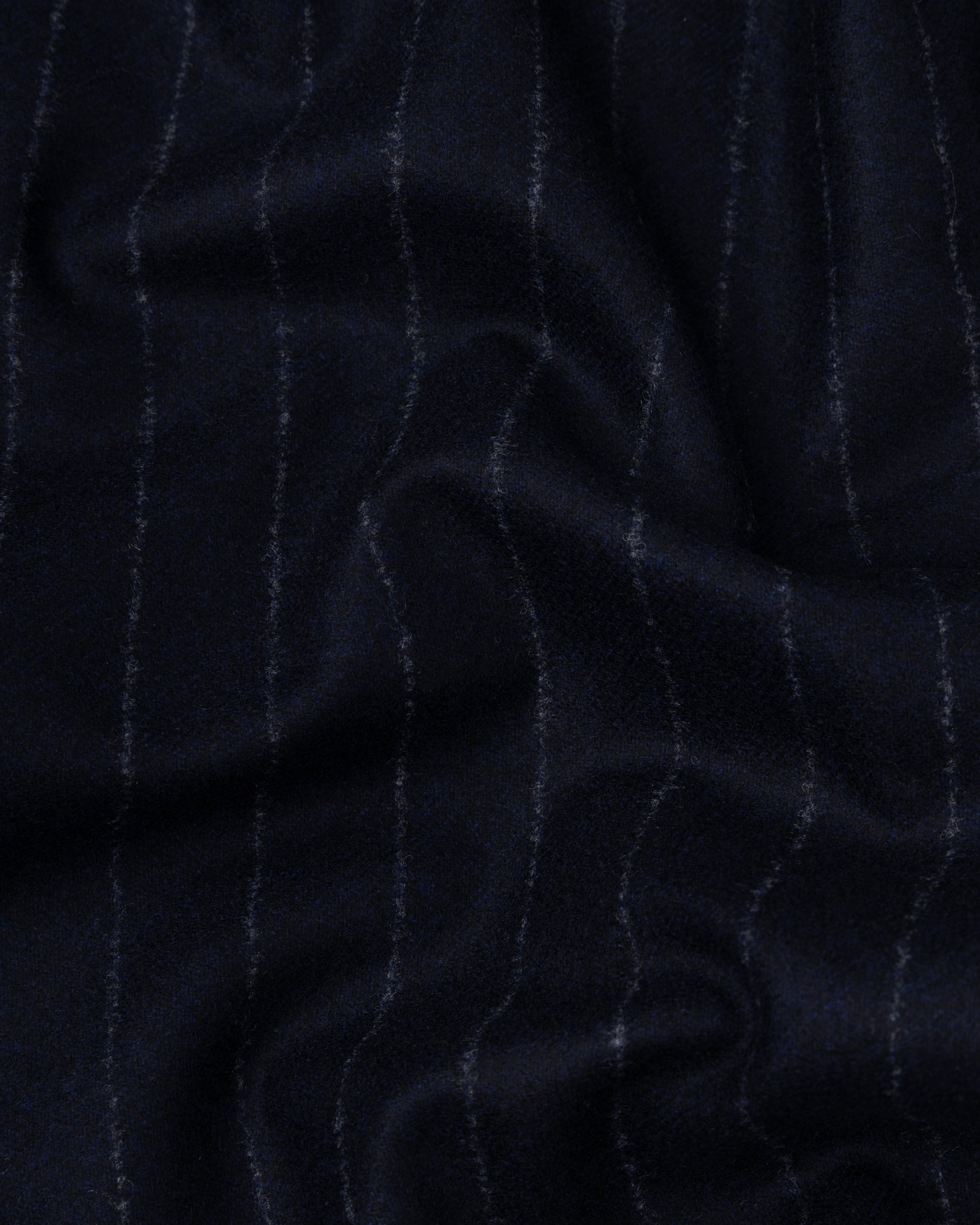 Sport Jacket -  Navy Chalk Stripe Woollen Flannel