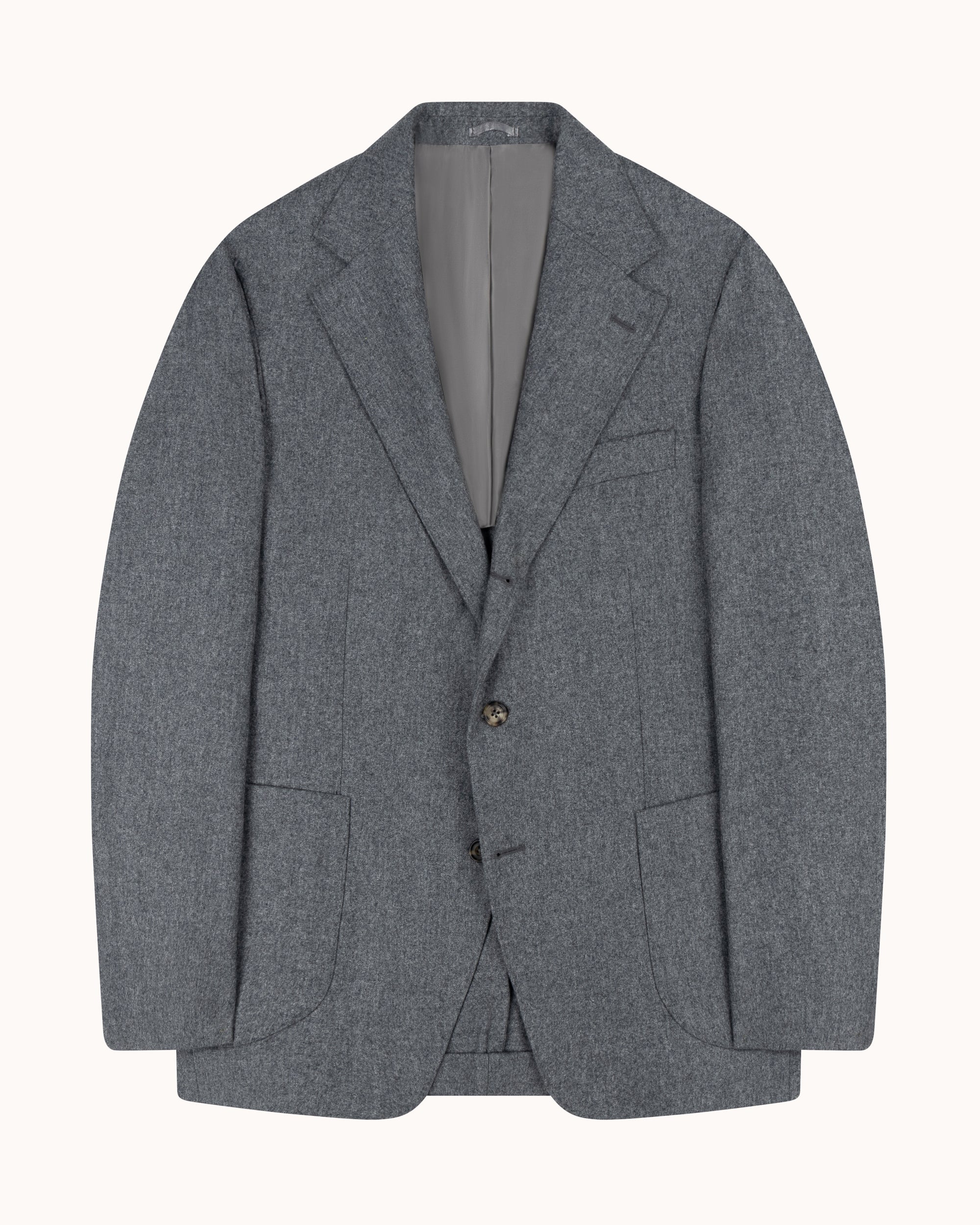 Sport Jacket - Light Grey Woollen Flannel