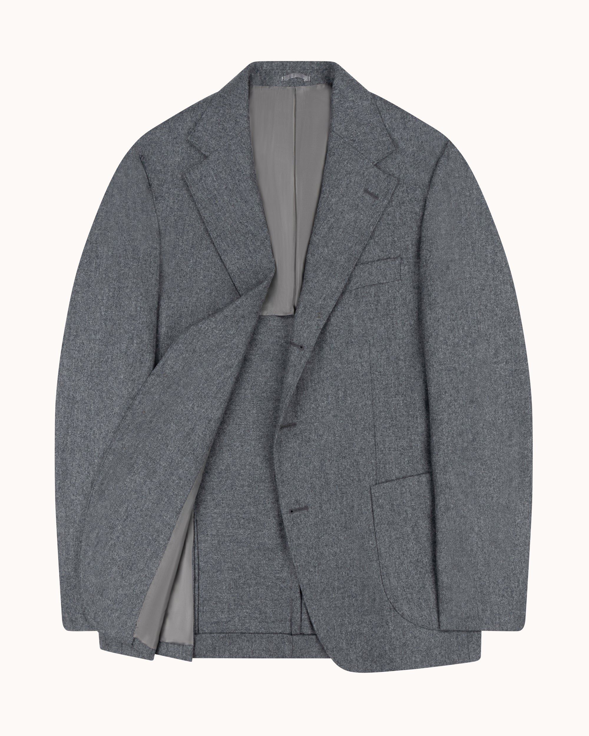 Sport Jacket - Light Grey Woollen Flannel