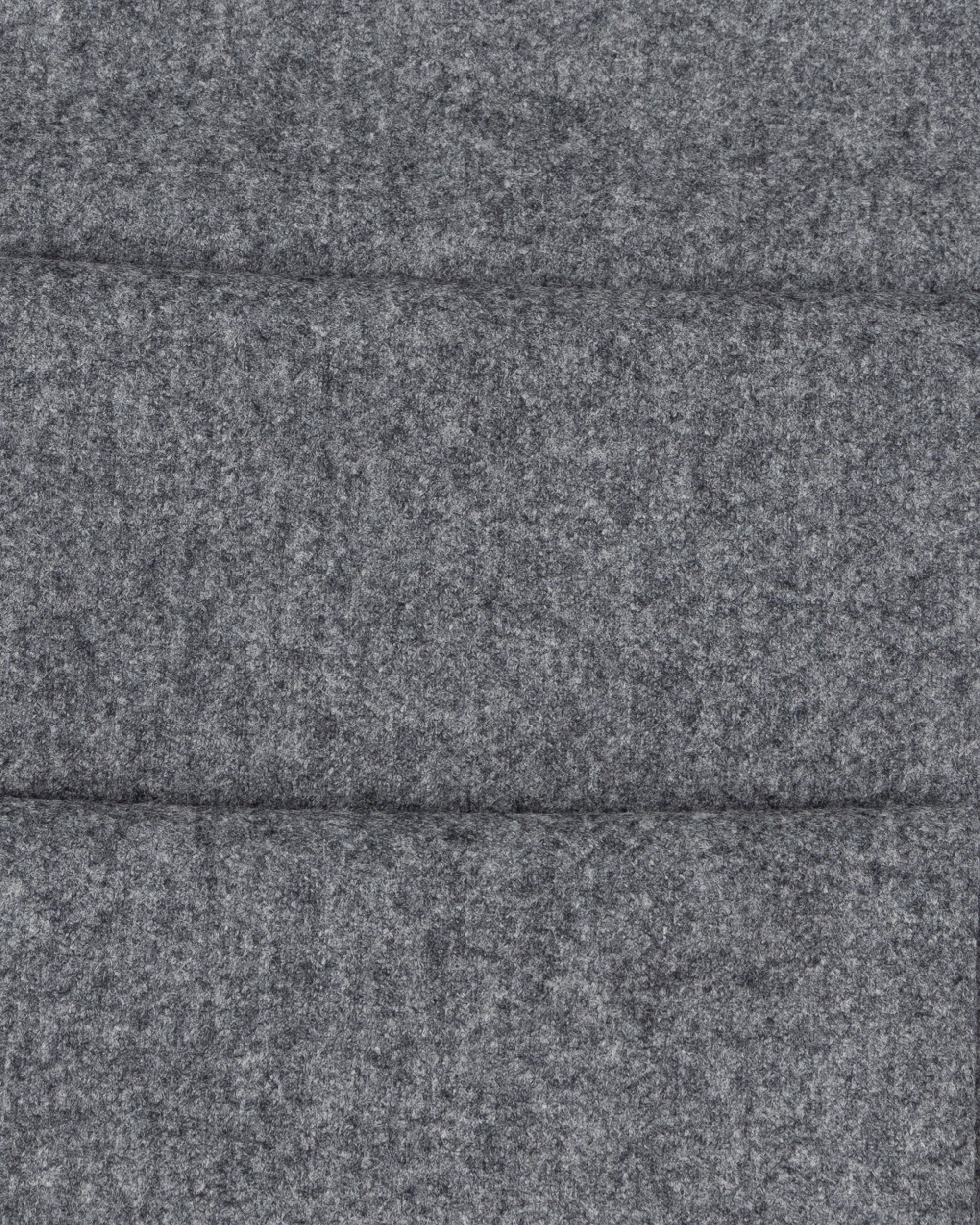 Single Pleat Trouser - Light Grey Woollen Flannel