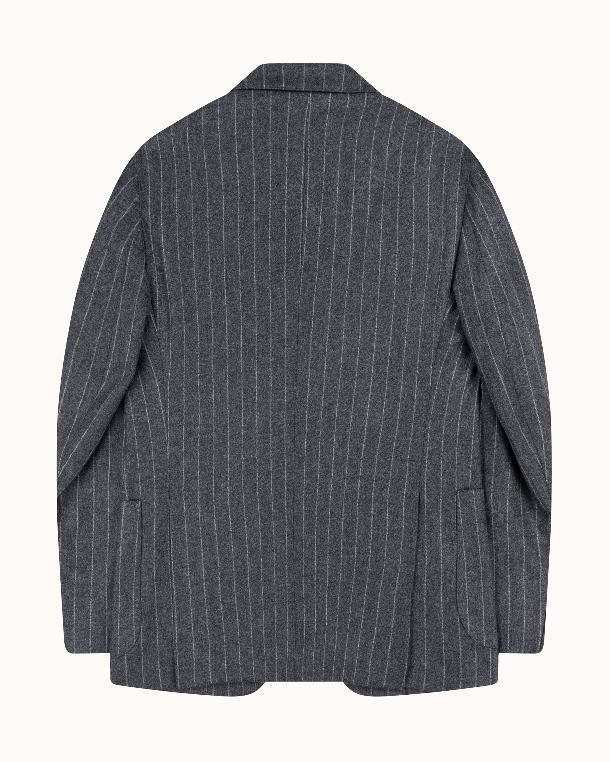 Sport Jacket - Grey Chalk Stripe Woollen Flannel