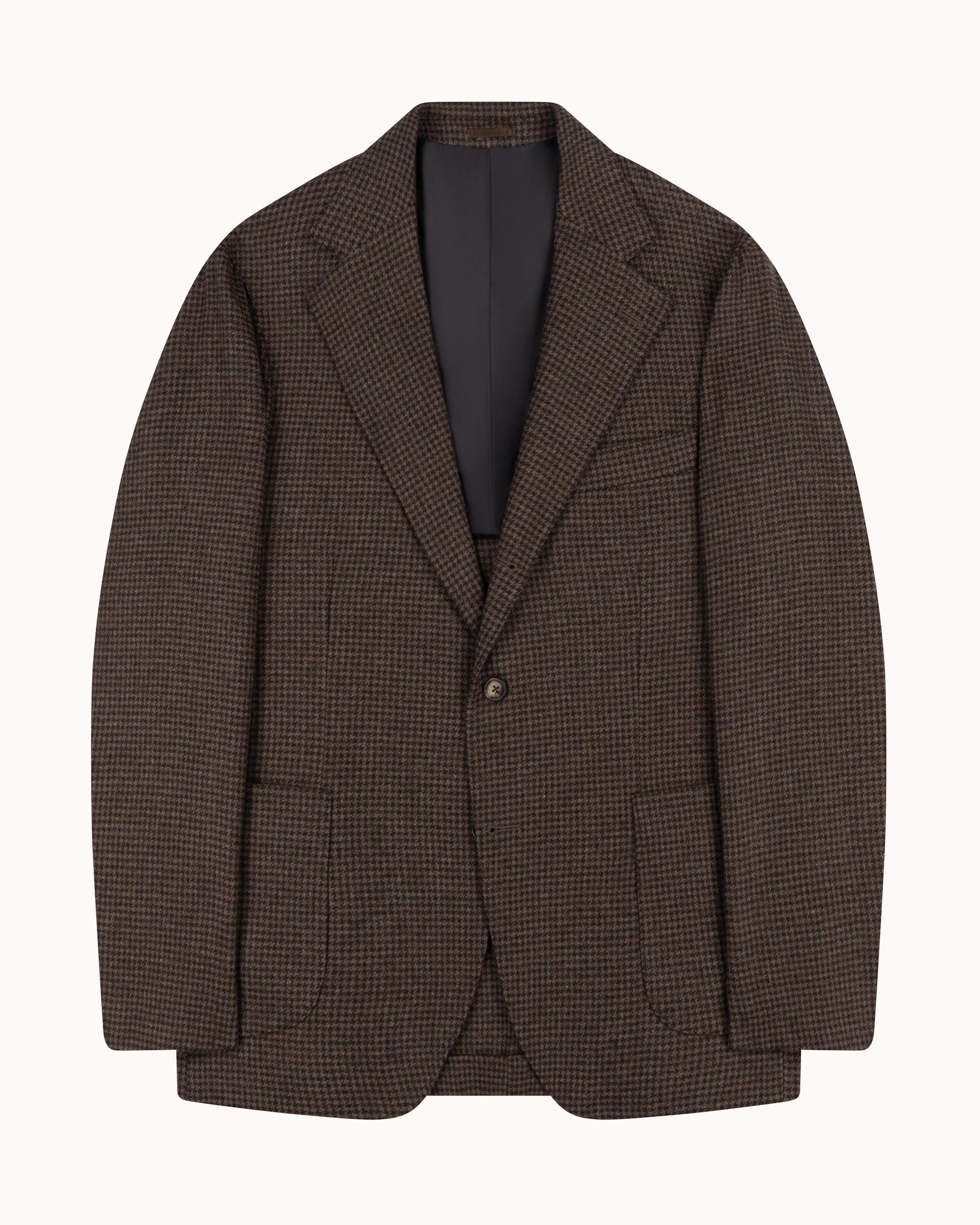 Sport Jacket - Brown Houndstooth Wool
