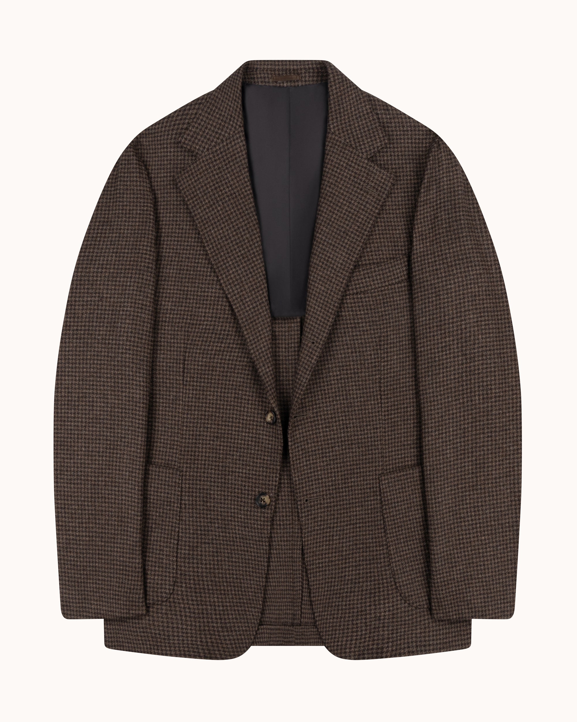 Sport Jacket - Brown Houndstooth Wool