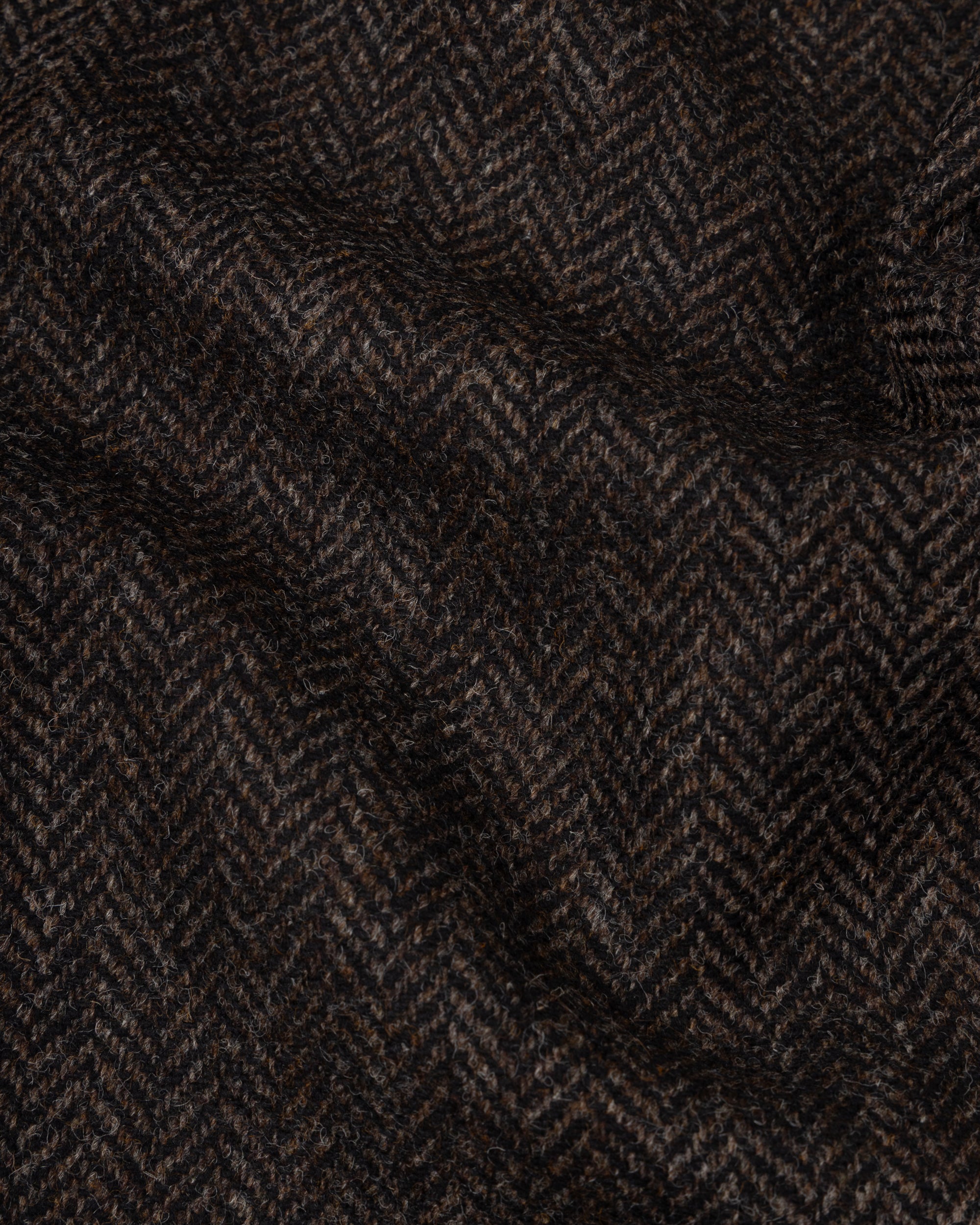 Sport Jacket - Dark Brown Herringbone Wool