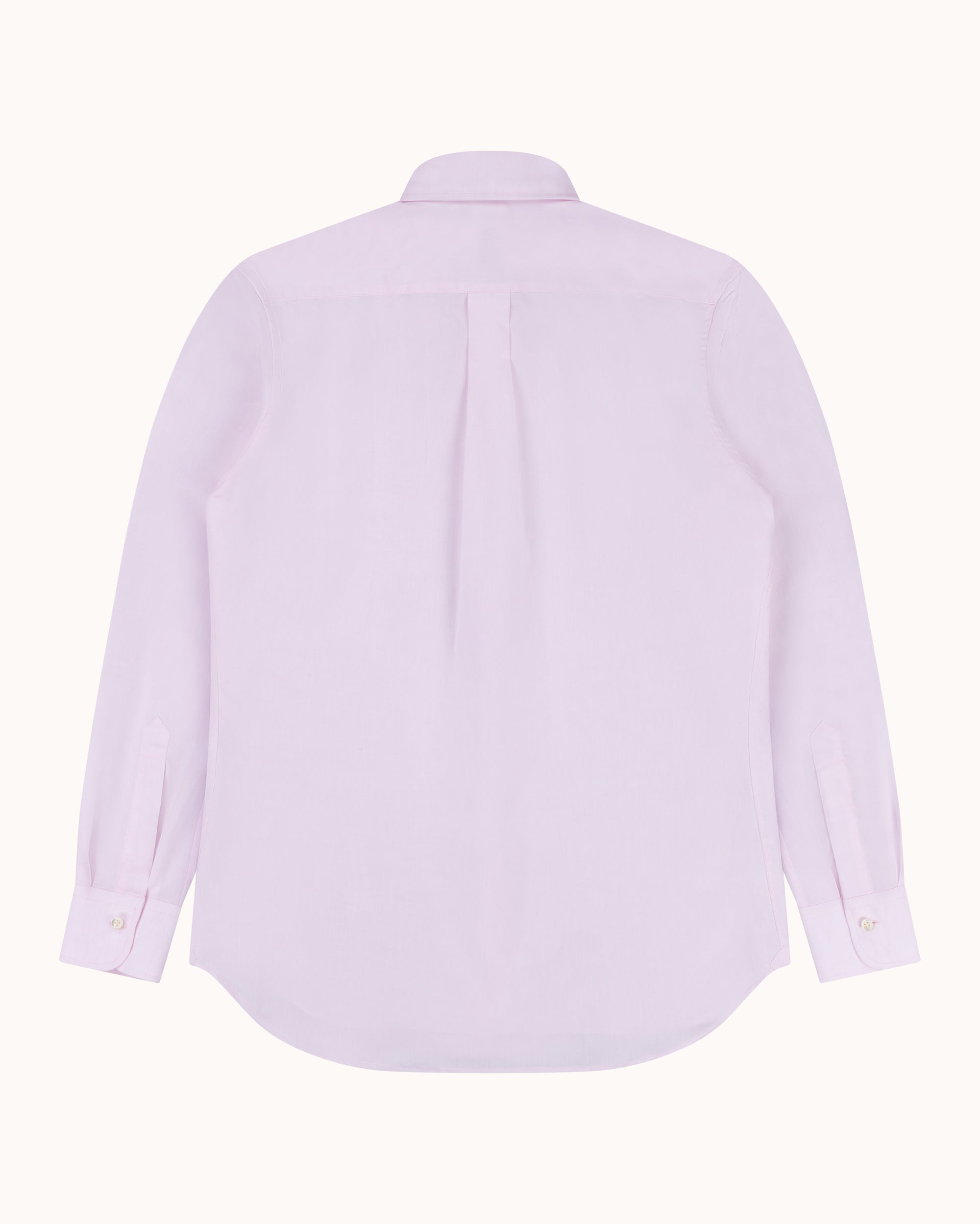 Button Down Collar Shirt - Pink Cotton Linen
