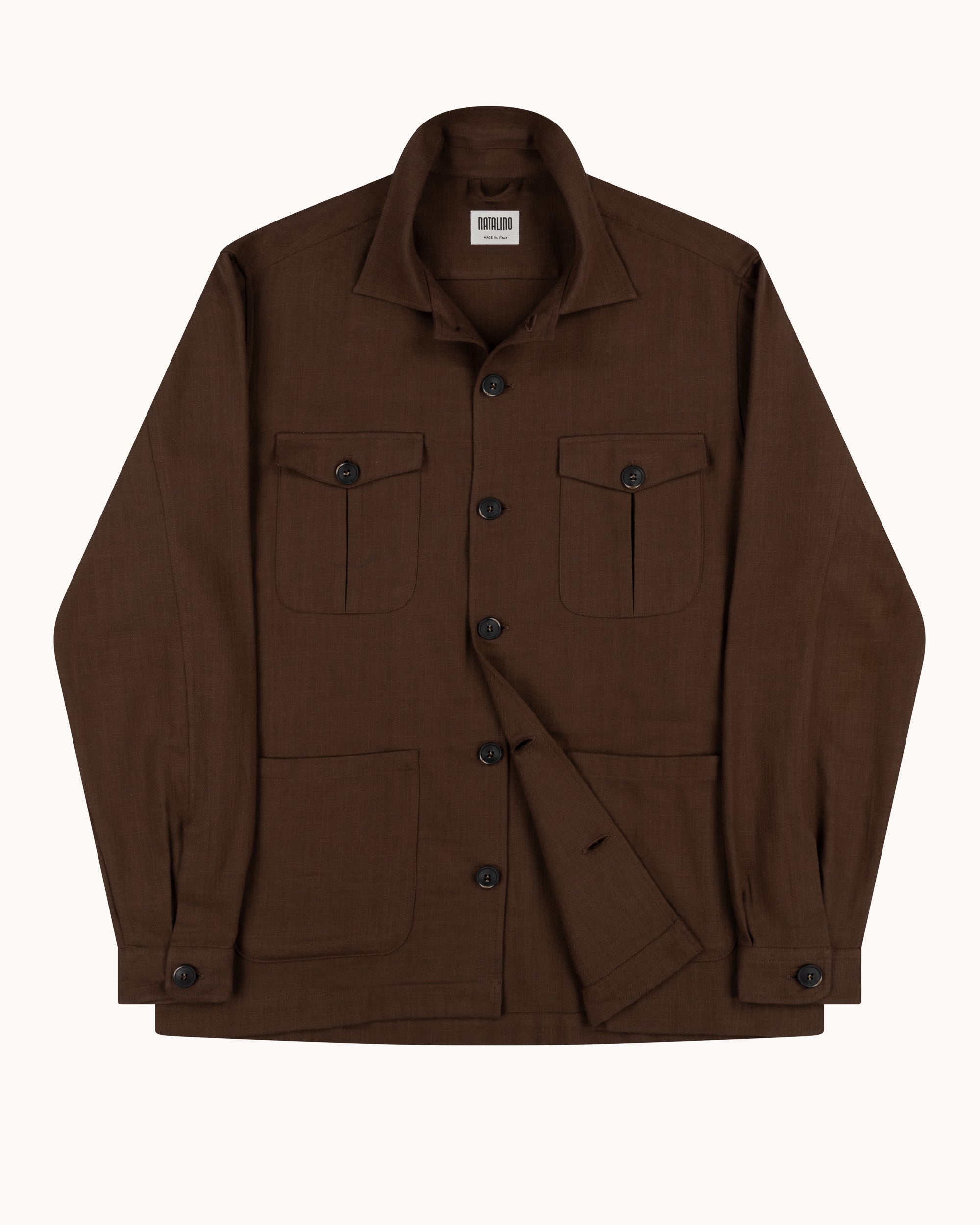 Overshirt - Brown Washed Cotton