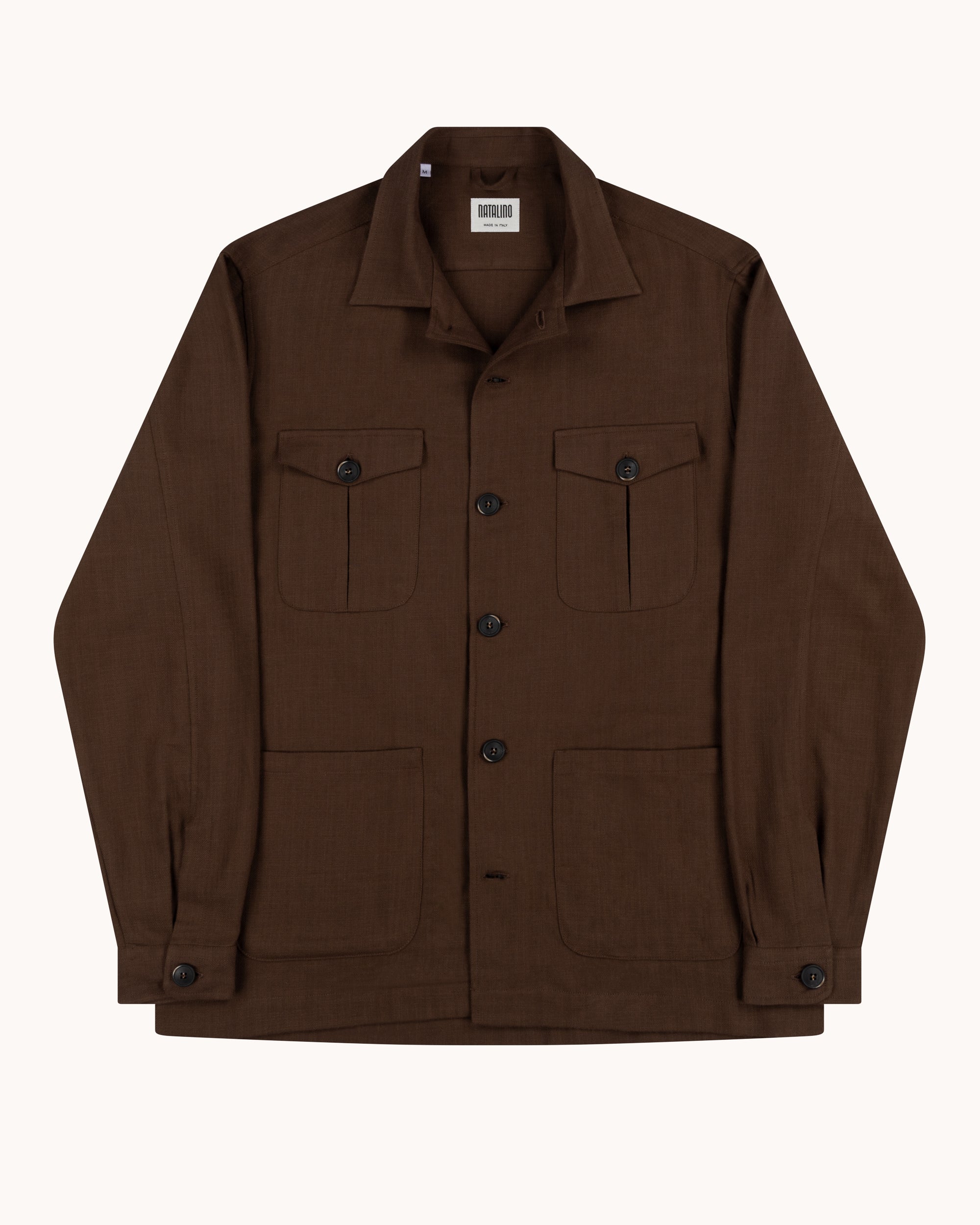 Overshirt - Brown Washed Cotton