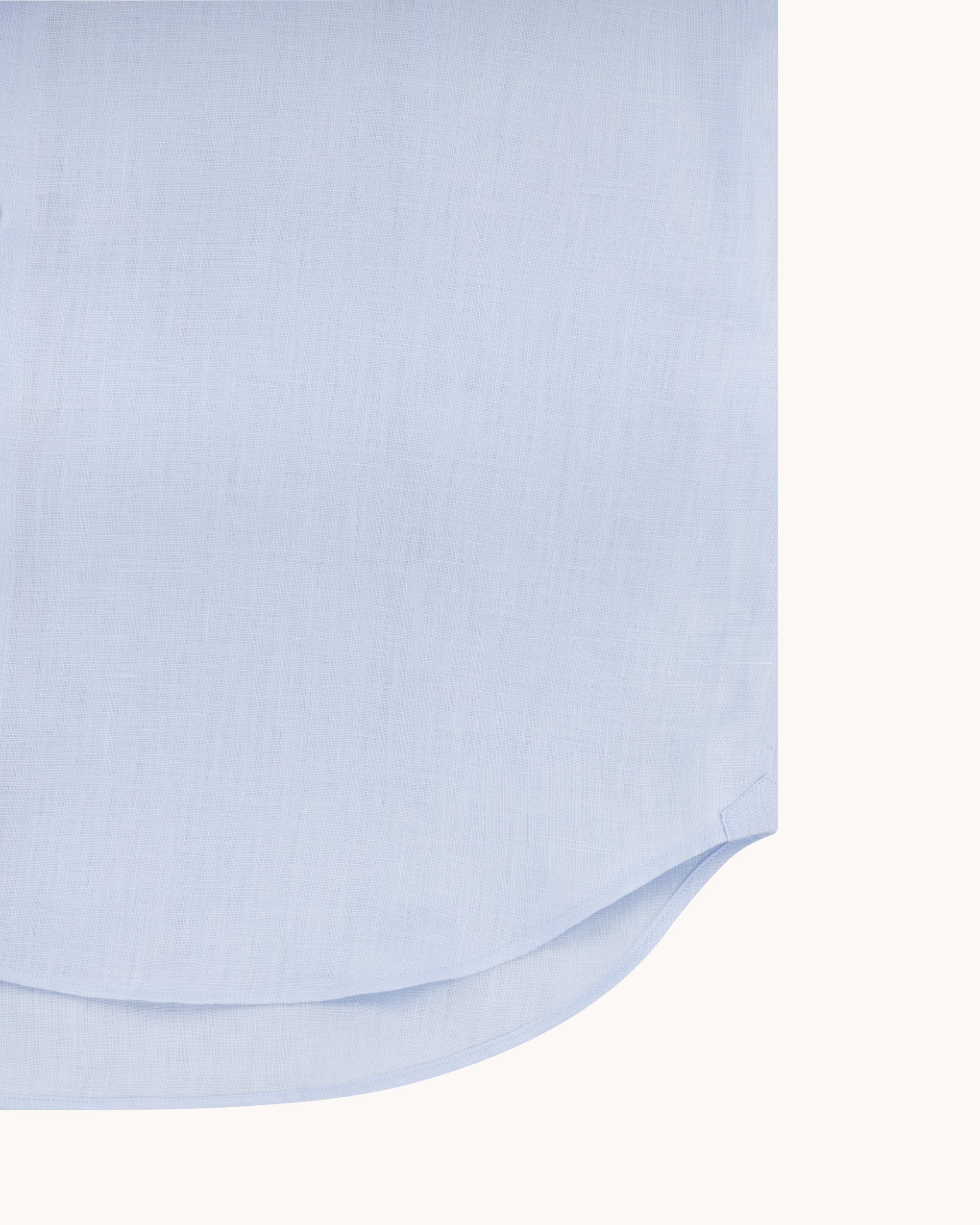 Spread Collar Shirt - Light Blue Linen