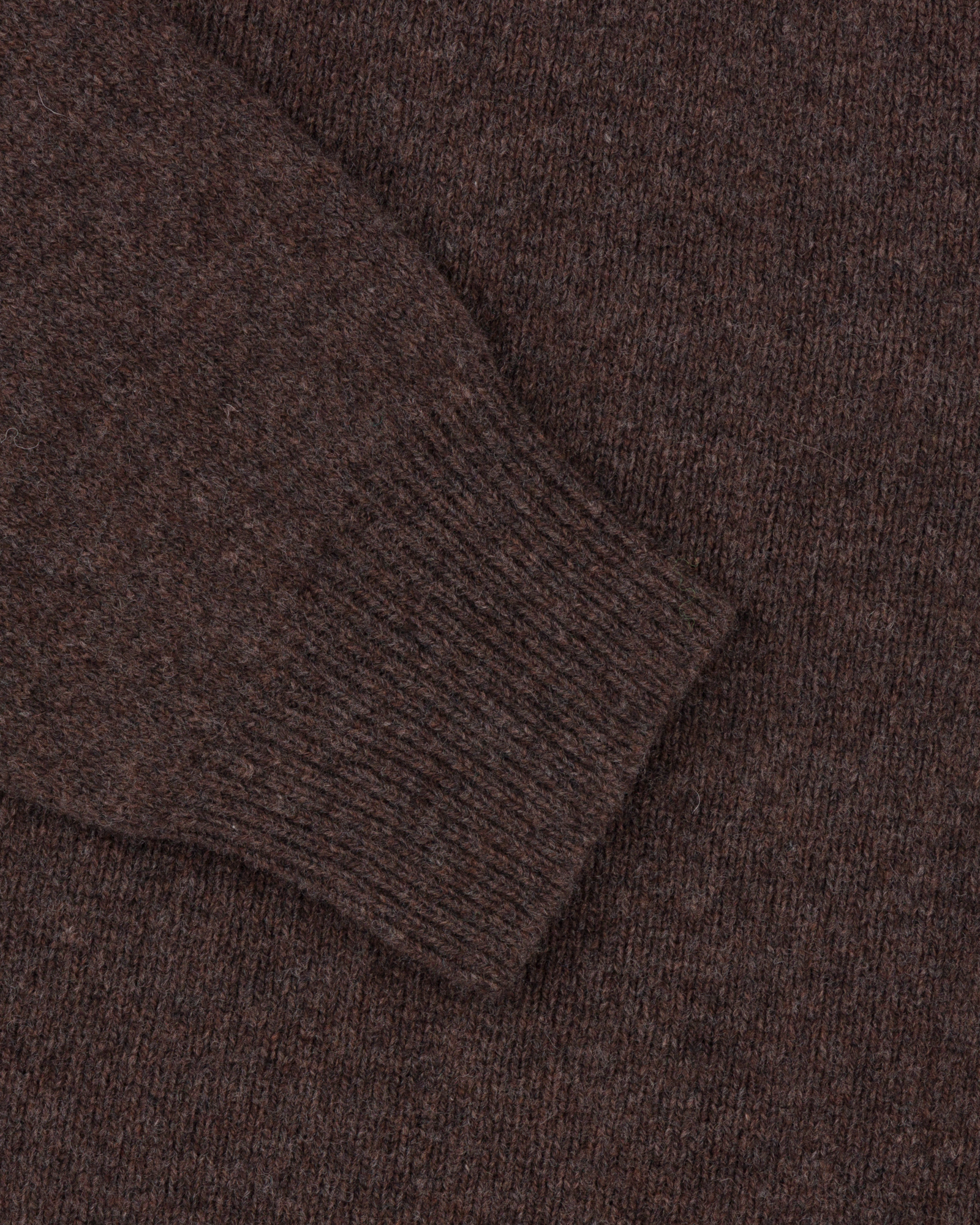 Lambswool Roll Neck Sweater - Brown