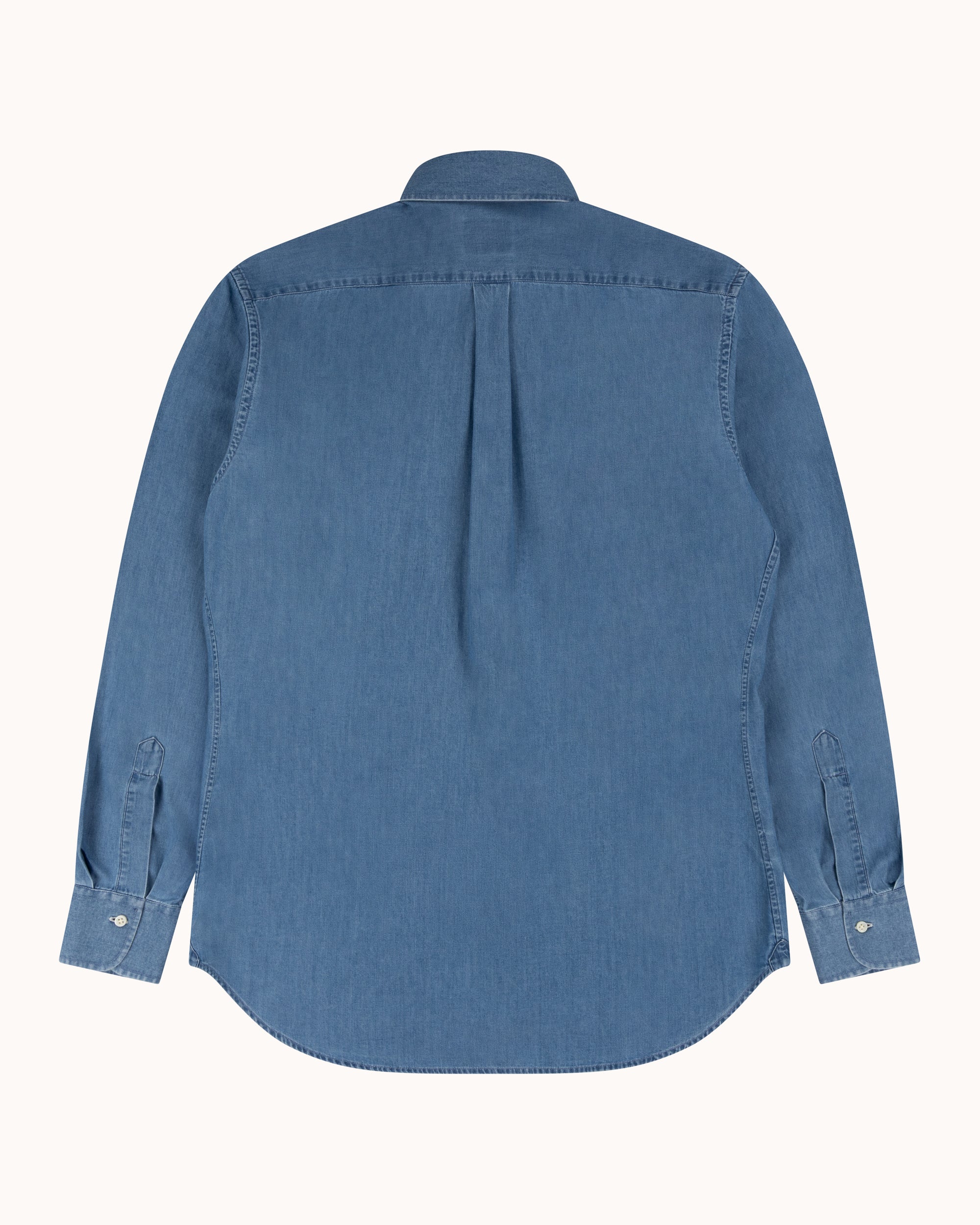 Button Down Collar Shirt - Wash Denim