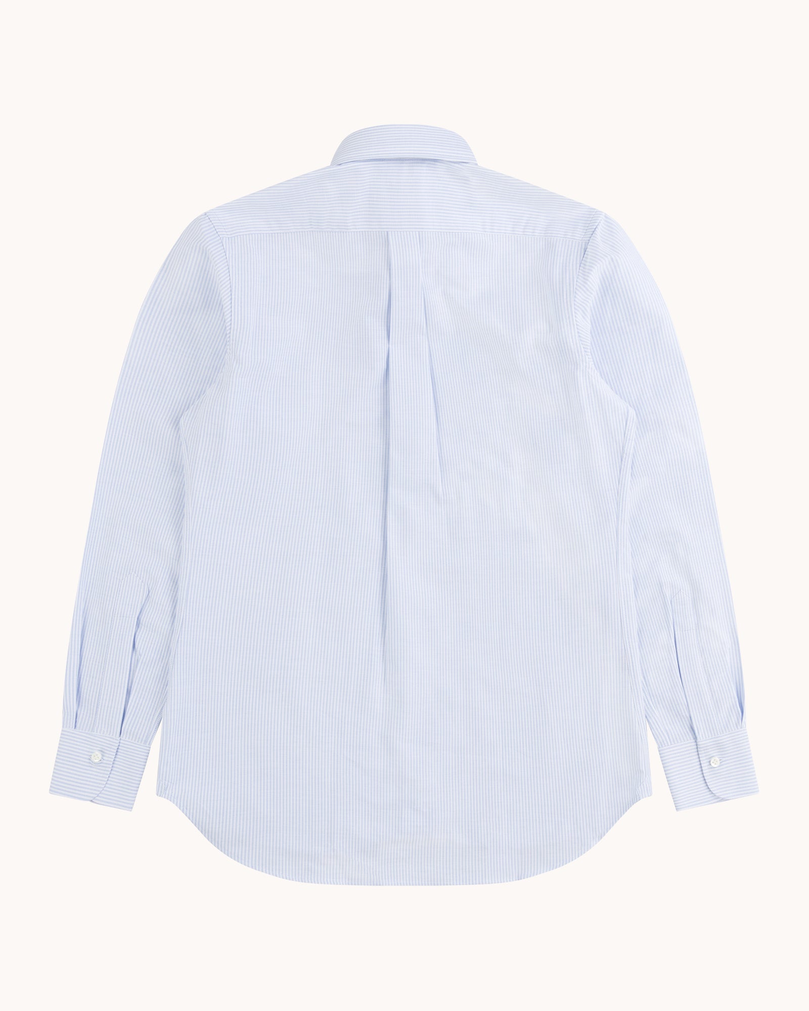 Button Down Collar Shirt - Blue Stripe Oxford Cotton