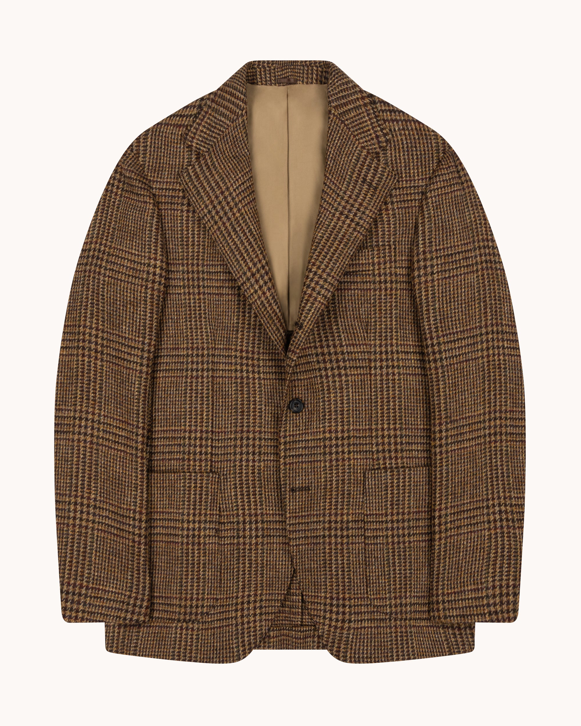 Sport Jacket - Brown Rust Glen Check Wool