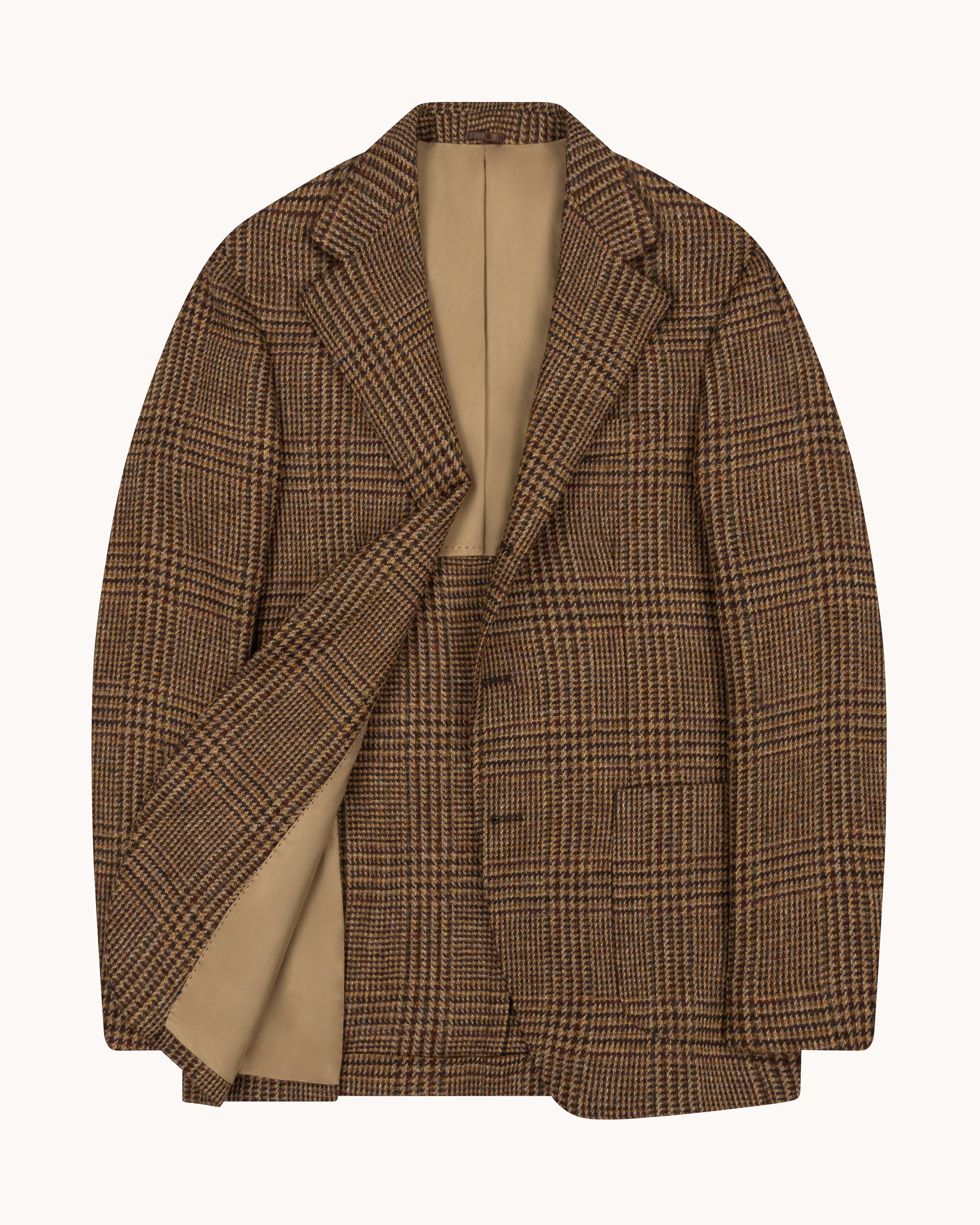 Sport Jacket - Brown Rust Glen Check Wool