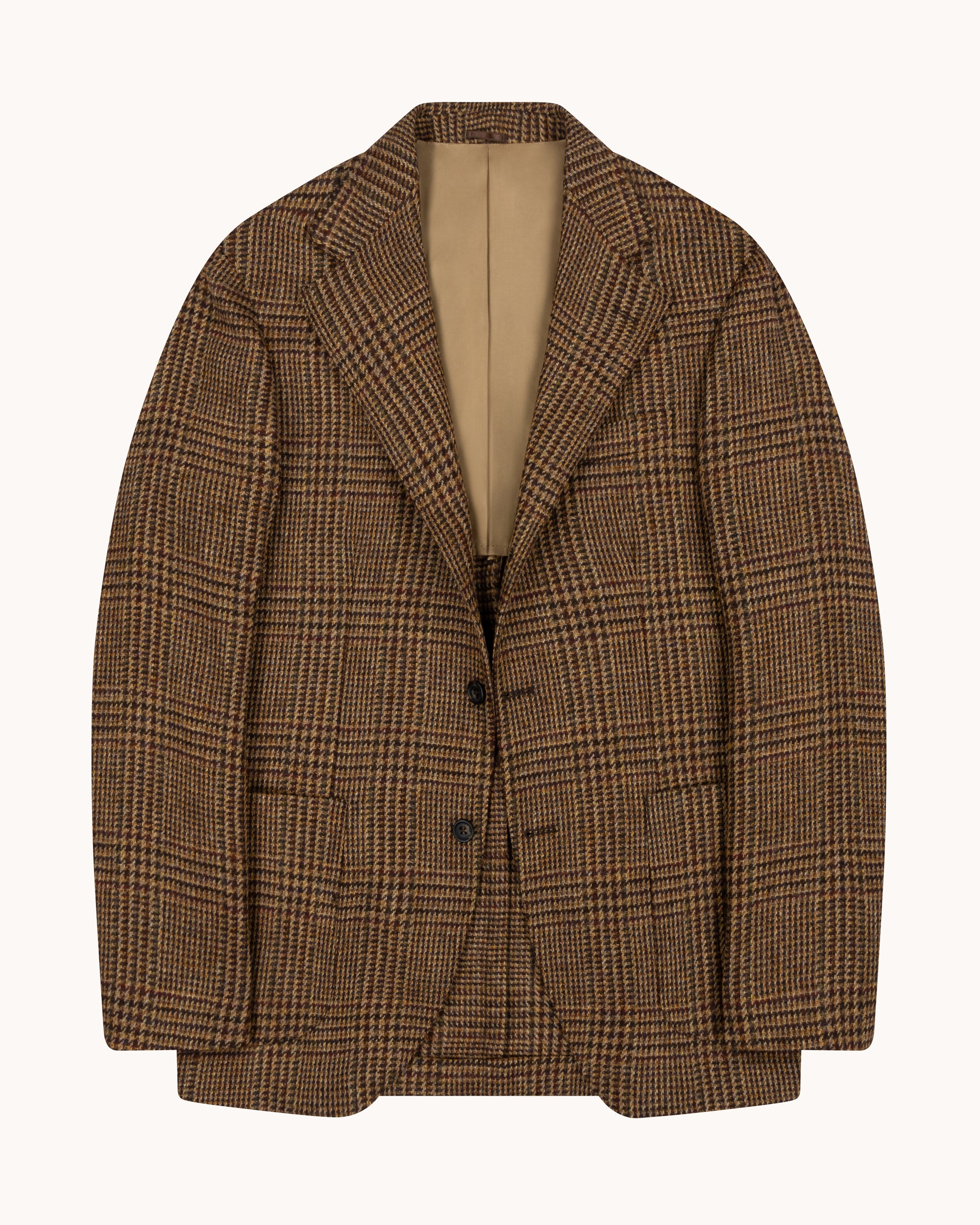 Sport Jacket - Brown Rust Glen Check Wool