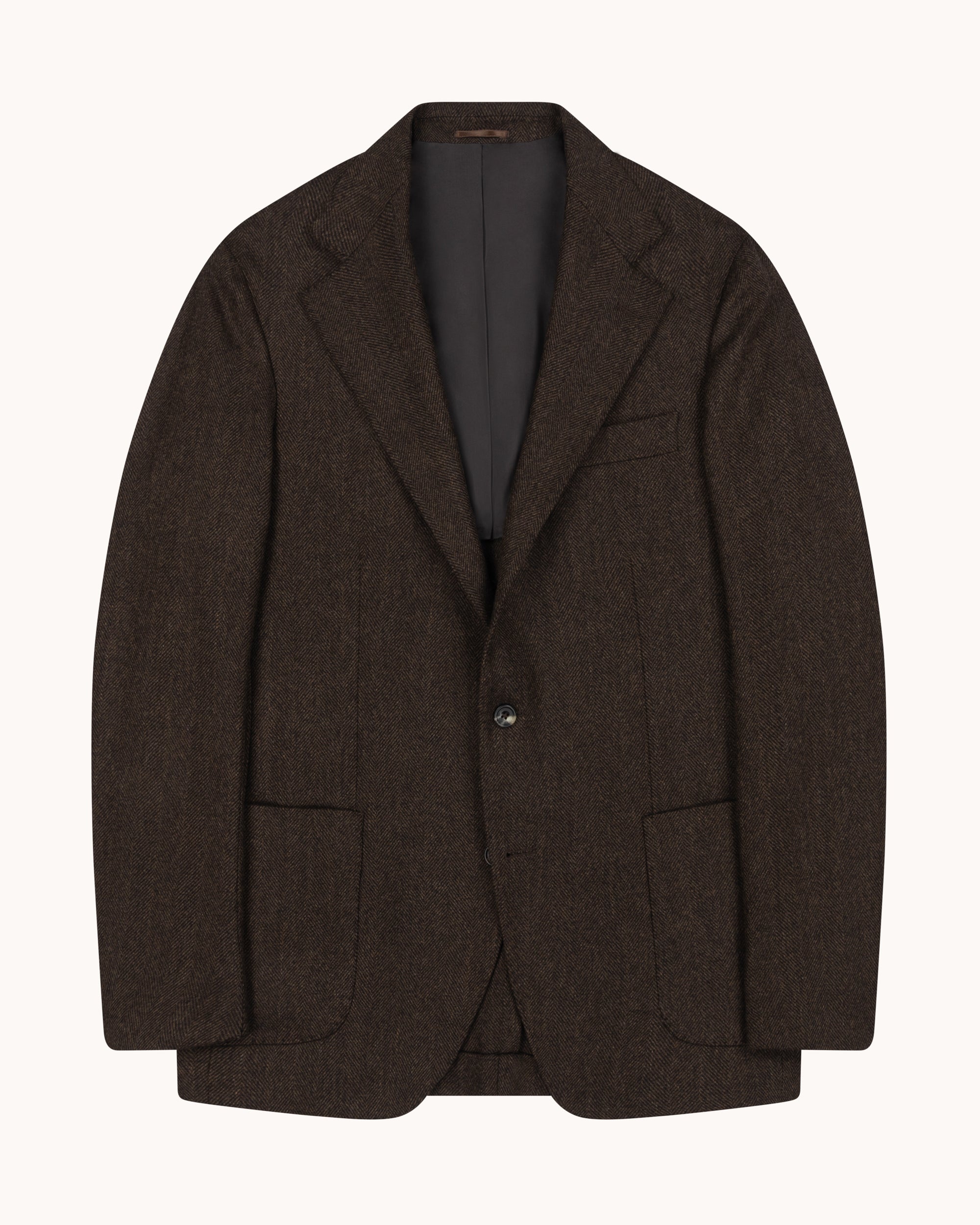 Sport Jacket - Brown Herringbone Wool