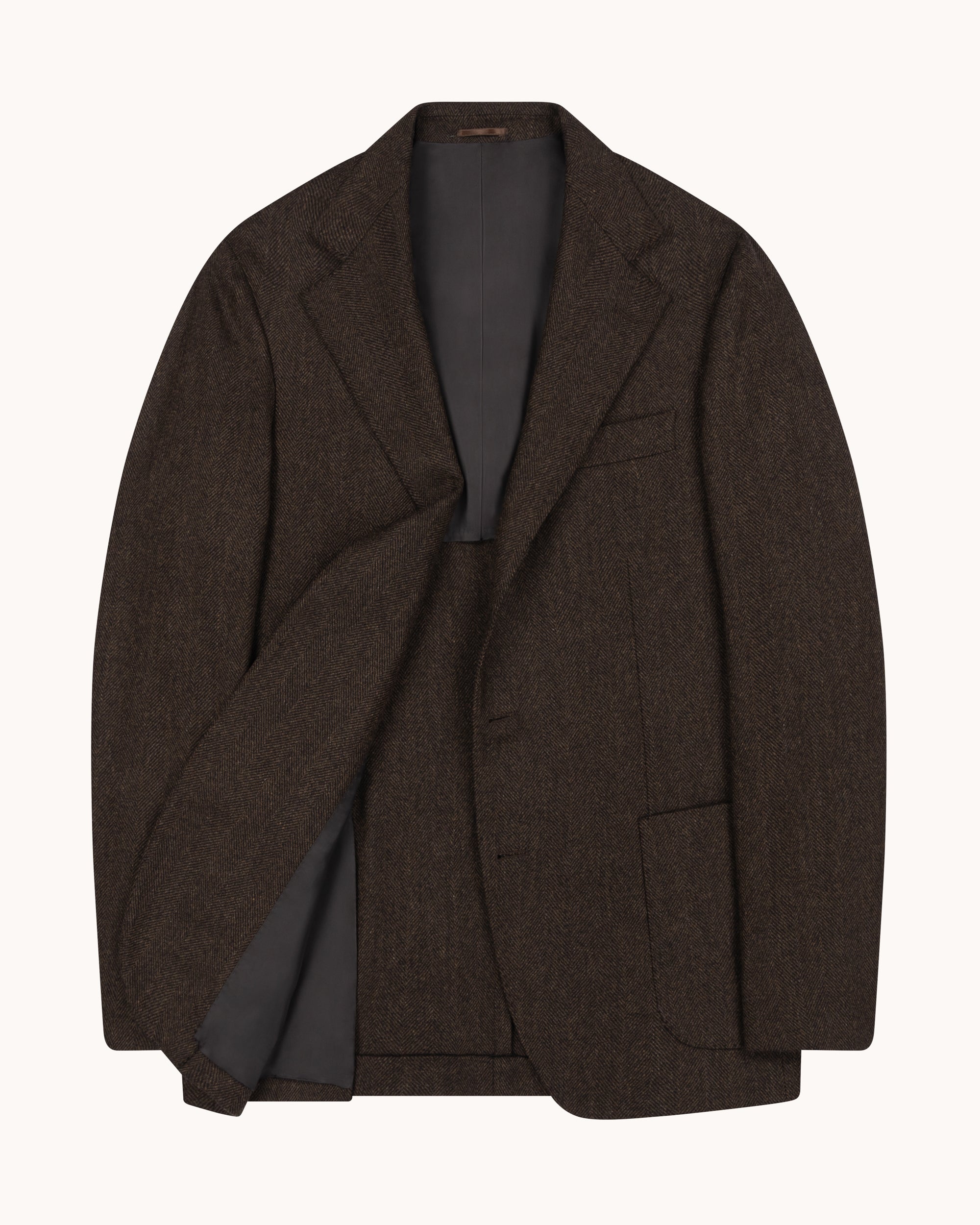 Sport Jacket - Brown Herringbone Wool