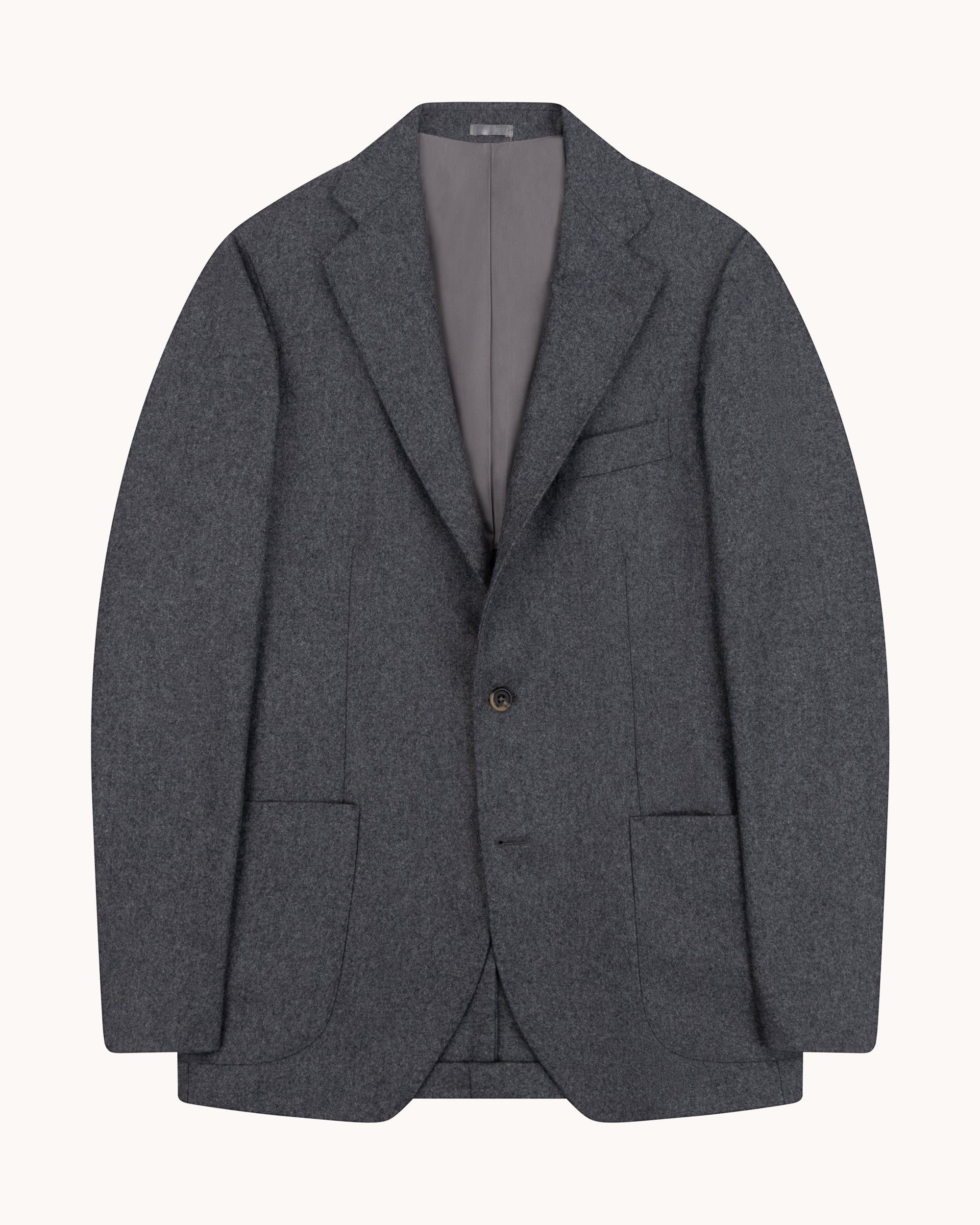 Sport Jacket - Mid Grey Woollen Flannel