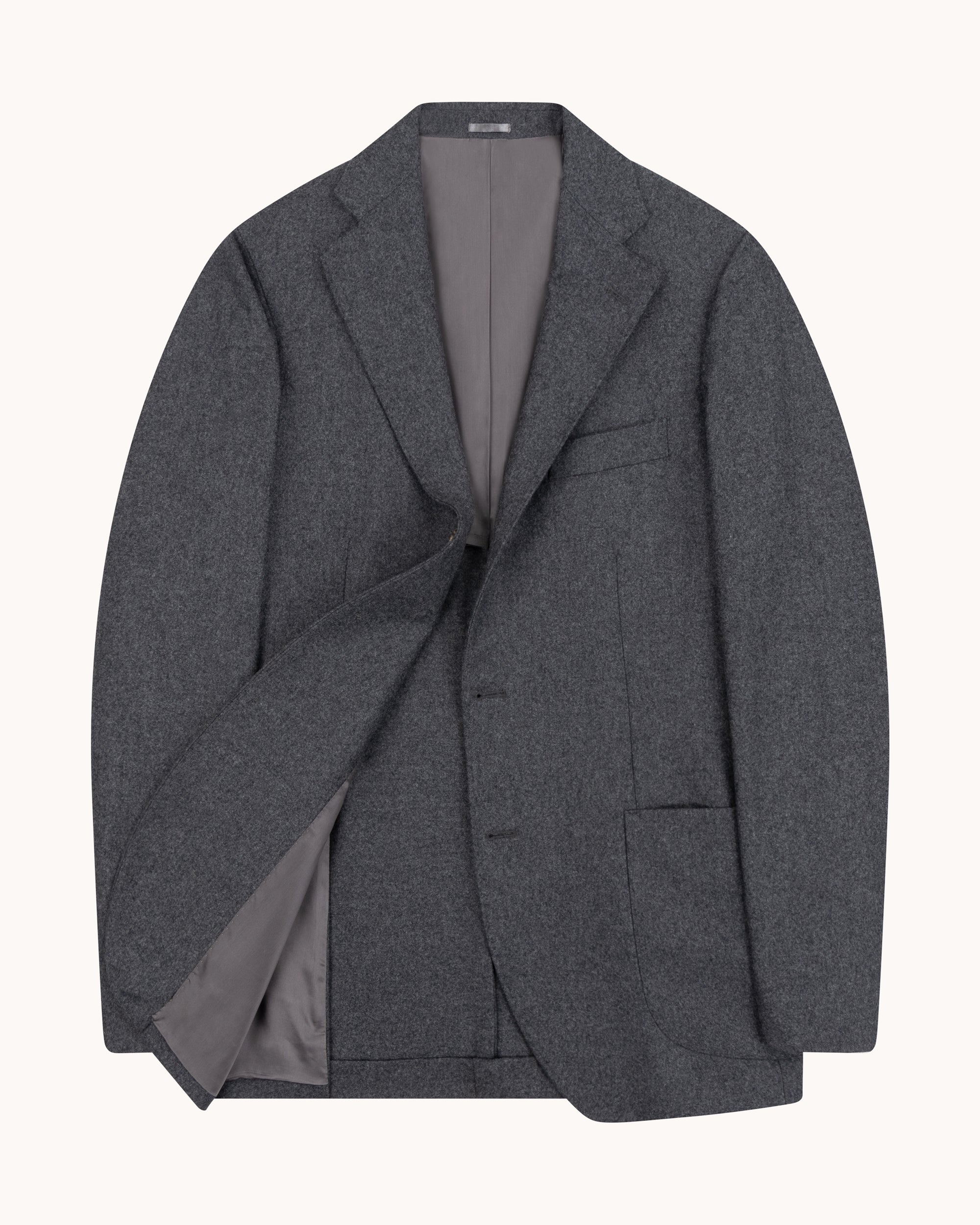 Sport Jacket - Mid Grey Woollen Flannel