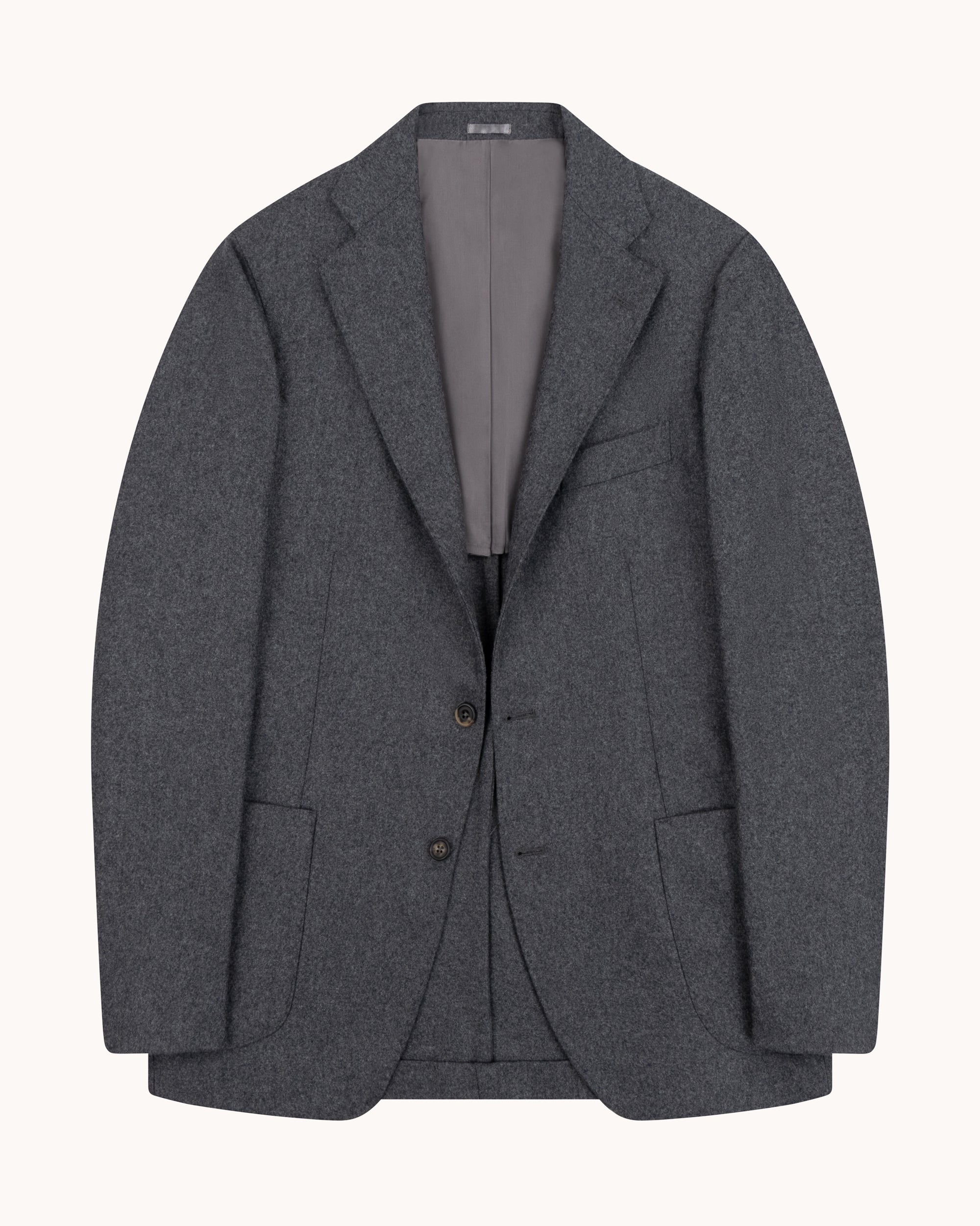 Sport Jacket - Mid Grey Woollen Flannel